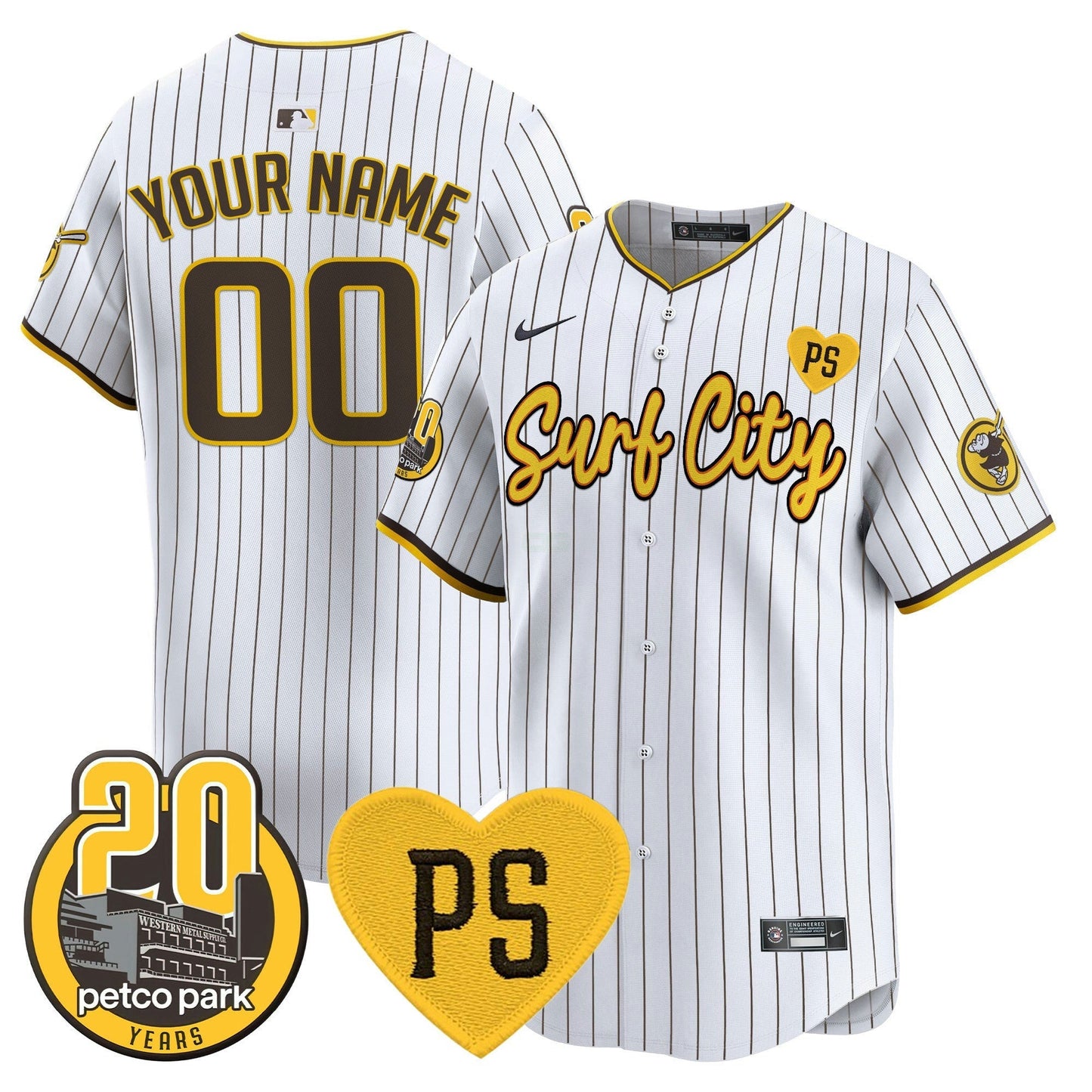 Camisa MLB “For Peter” & Petco Park 20th Patch Vapor Premier Limited Jersey V3