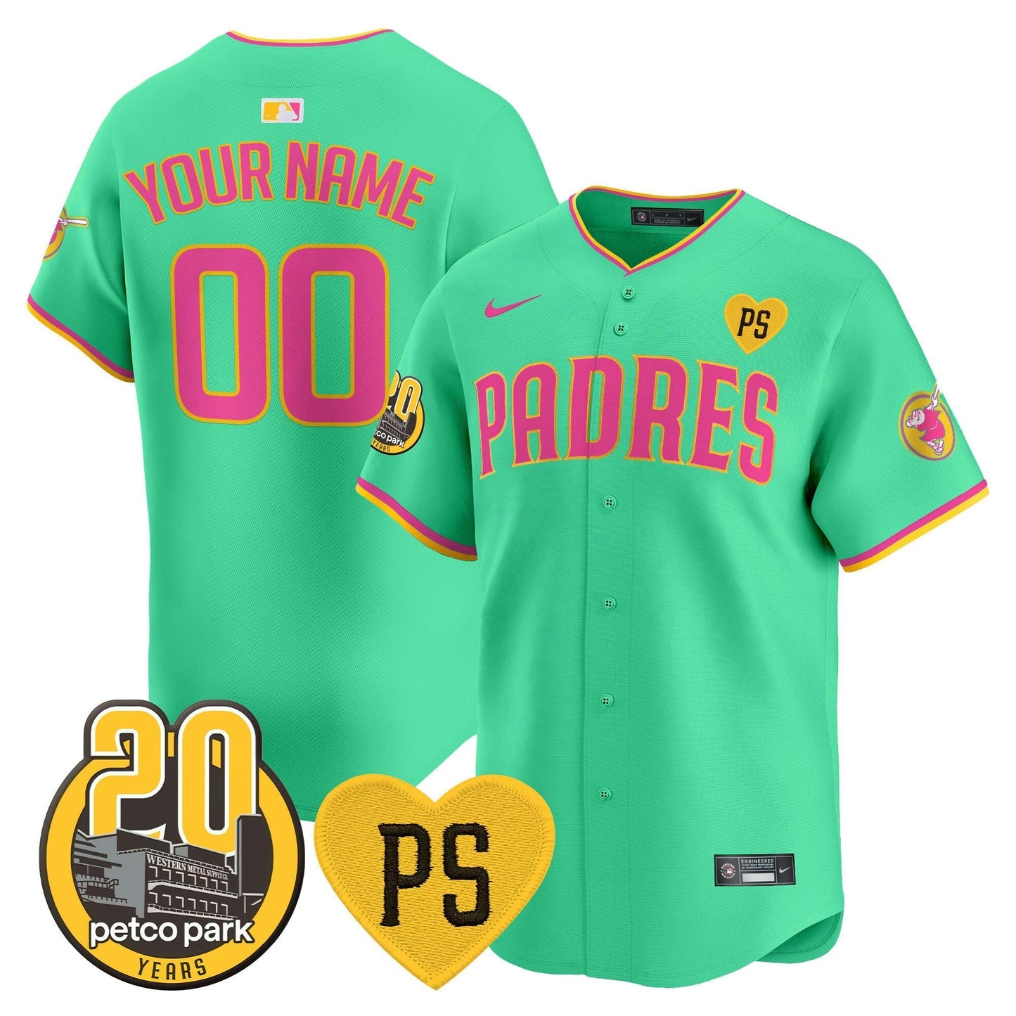 Camisa MLB “For Peter” & Petco Park 20th Patch Vapor Premier Limited Jersey V2