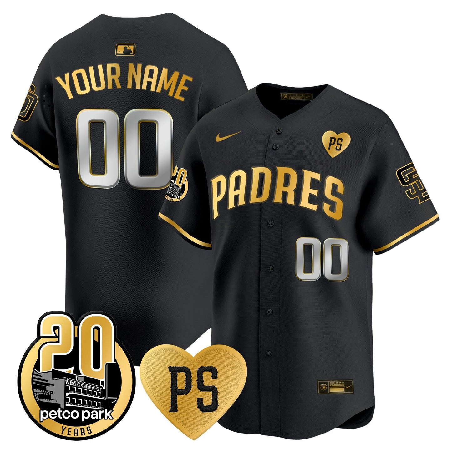 Camisa MLB “For Peter” & Petco Park 20th Patch Vapor Premier Limited Jersey