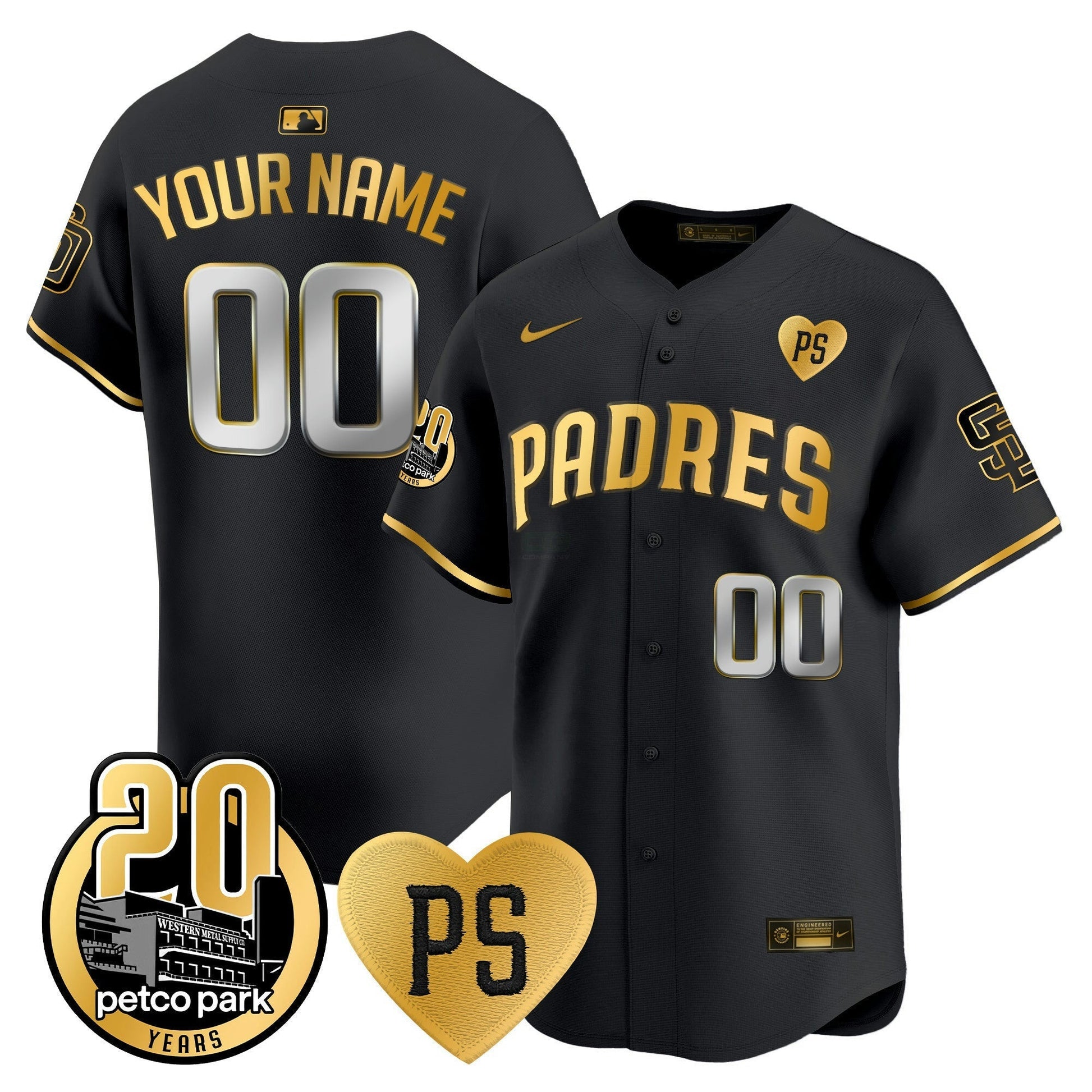 Camisa MLB “For Peter” & Petco Park 20th Patch Vapor Premier Limited Jersey
