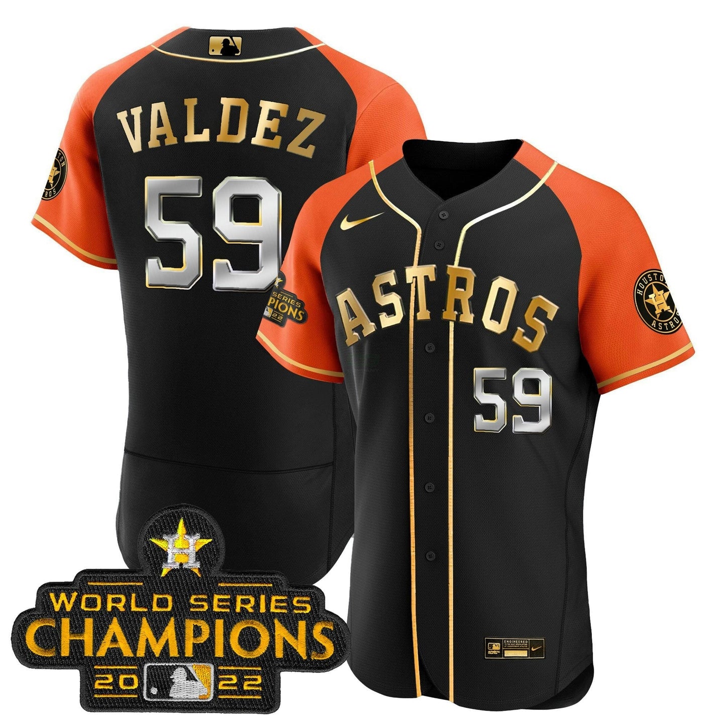 Camisa MLB Framber Valdez 2023 Dourada Alternativa Flex Base Jersey