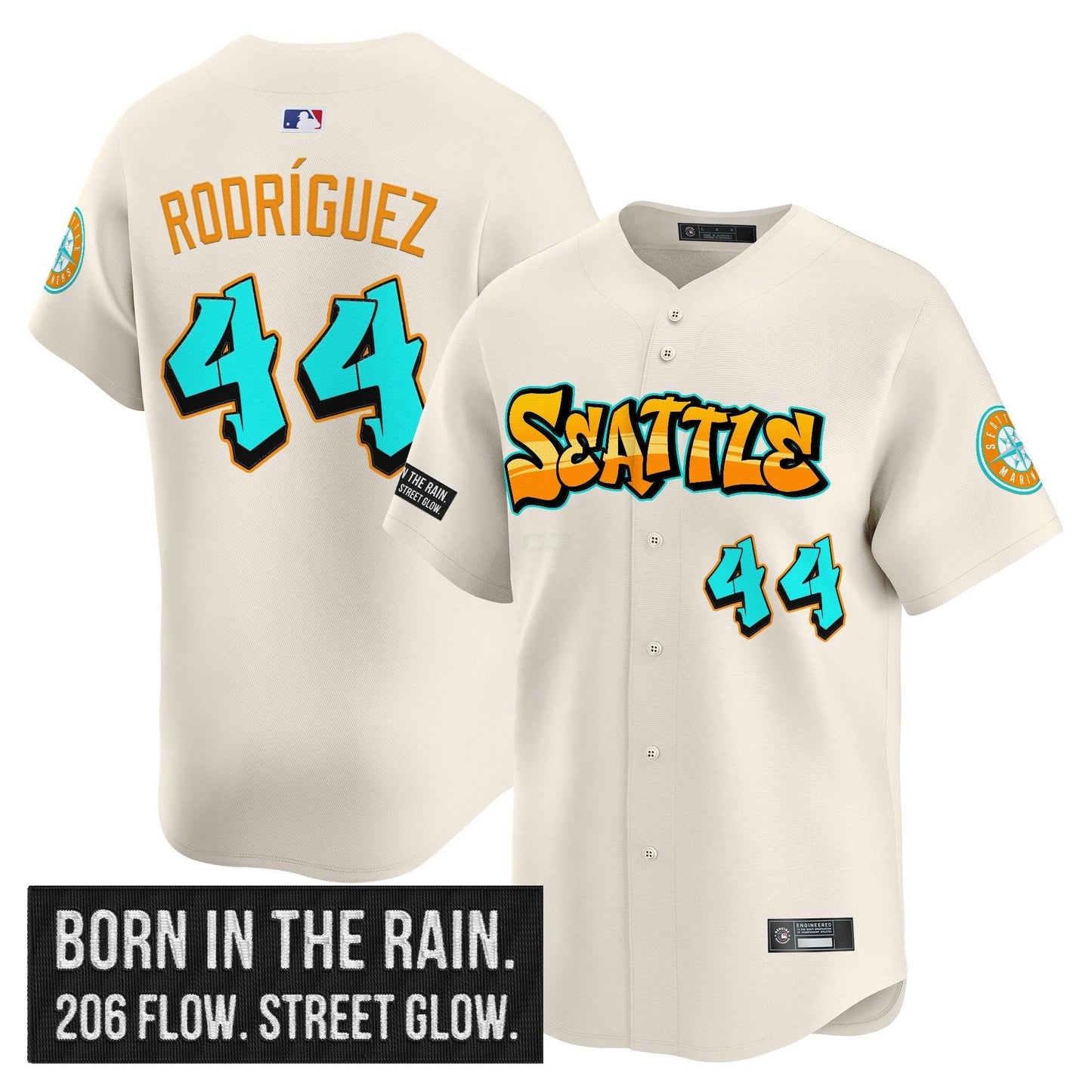 Camisa MLB Seattle Mariners Graffiti Emerald Drop Limited Jersey