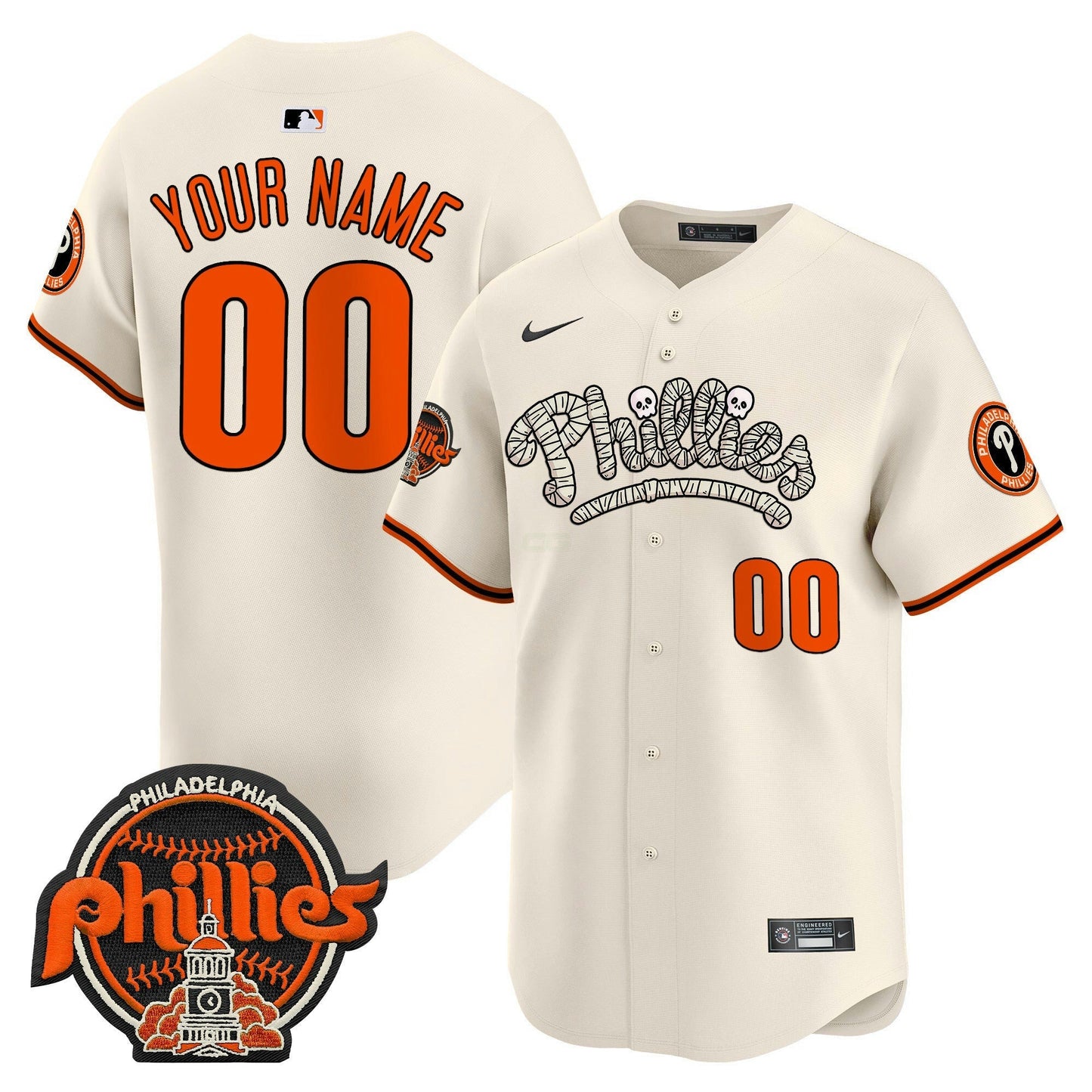 Camisa MLB Philadelphia Phillies Halloween Vapor Premier Limited Jersey