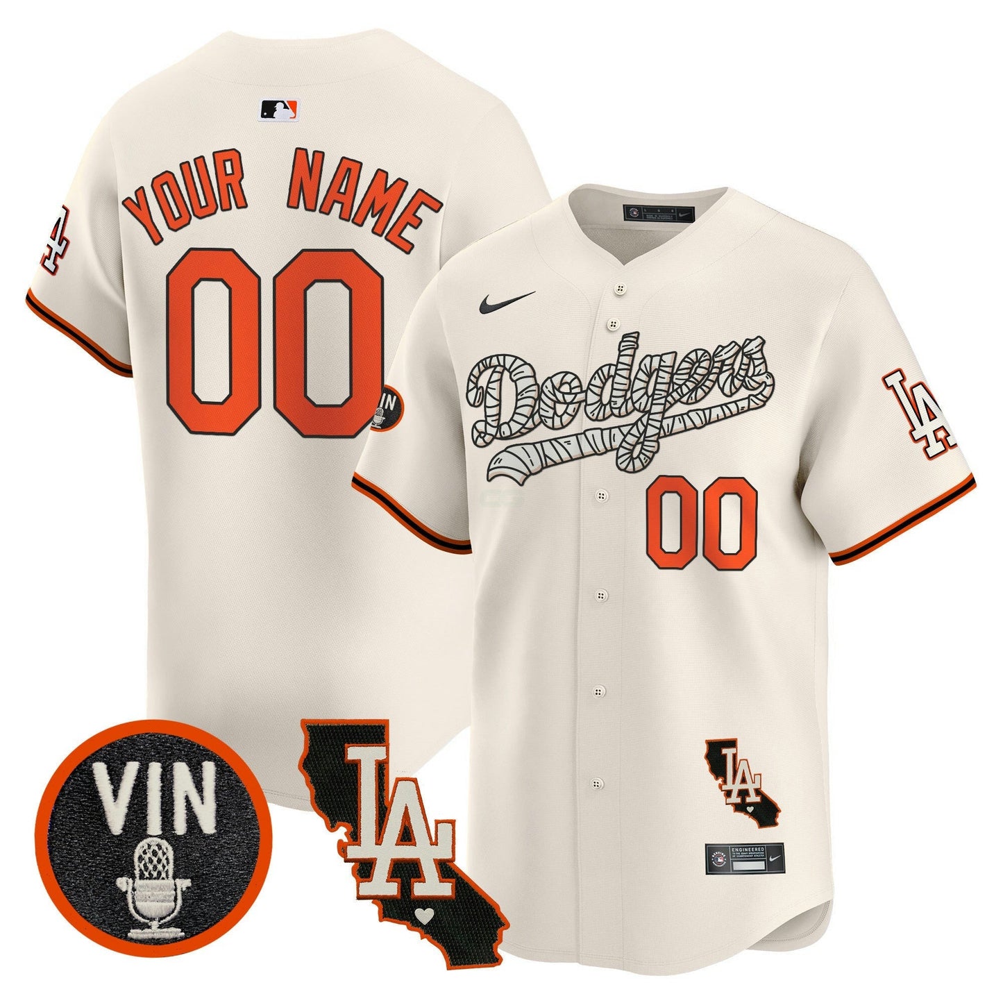 Camisa MLB Los Angeles Dodgers Halloween Vapor Premier Limited Jersey