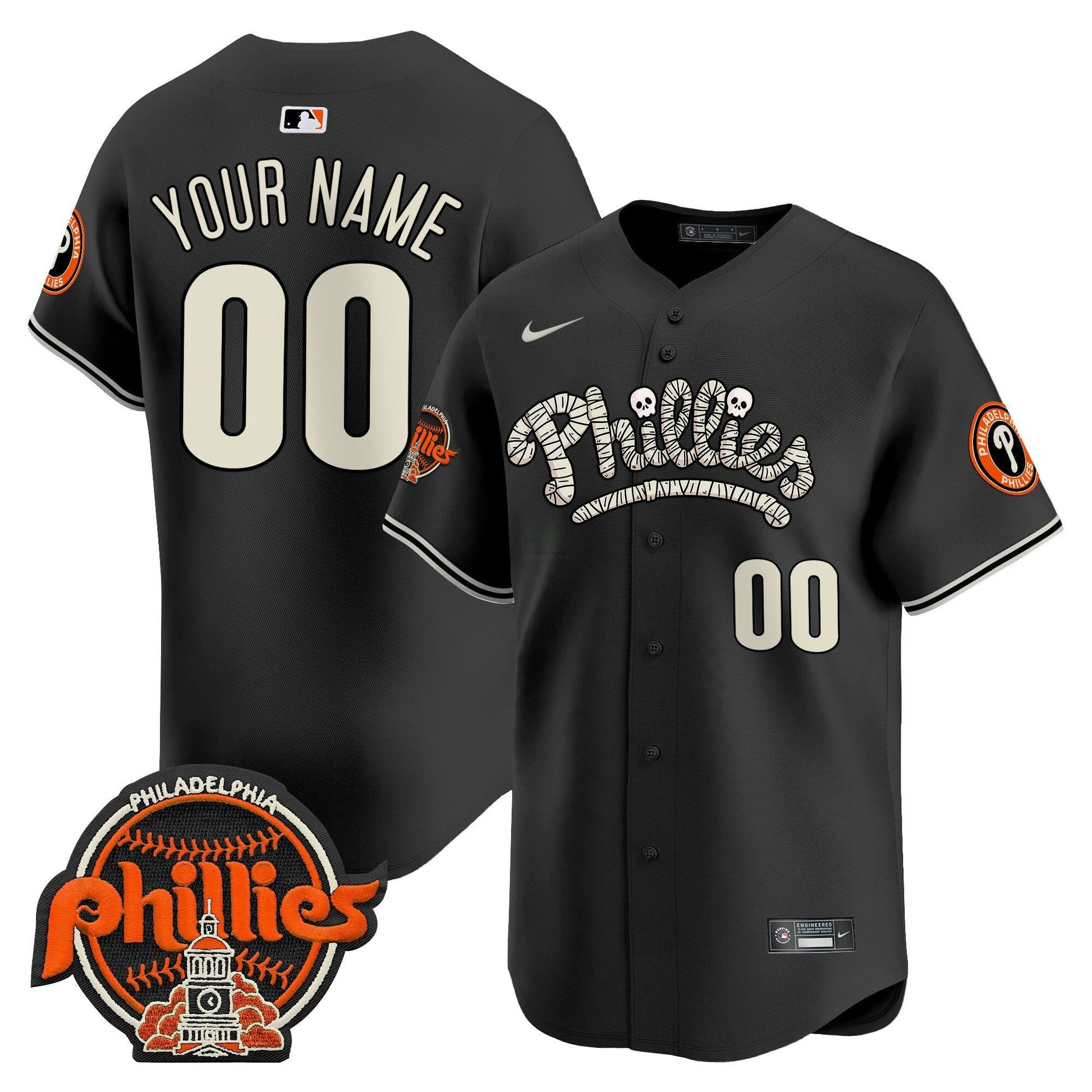 Camisa MLB Philadelphia Phillies Halloween Vapor Premier Limited Jersey