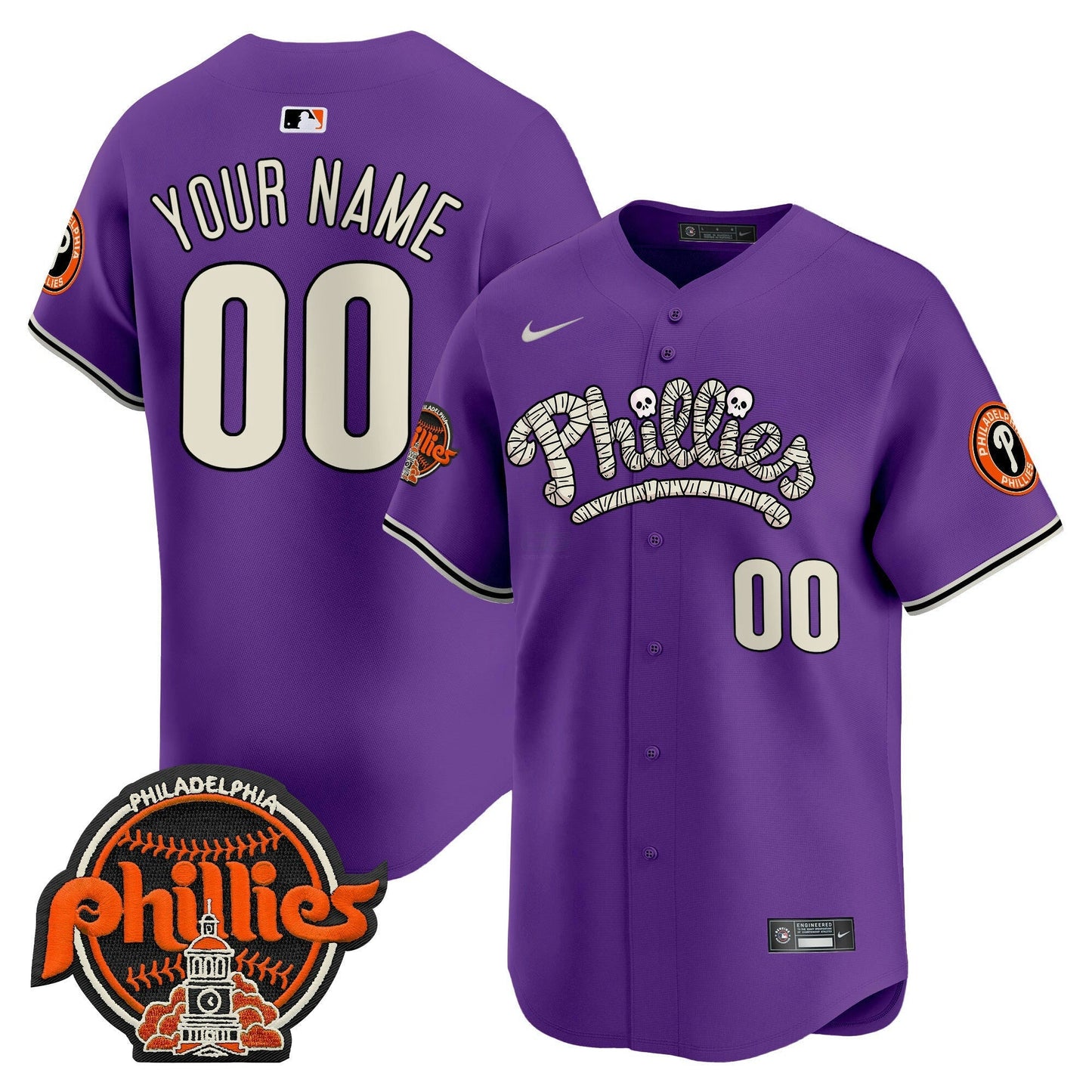 Camisa MLB Philadelphia Phillies Halloween Vapor Premier Limited Jersey