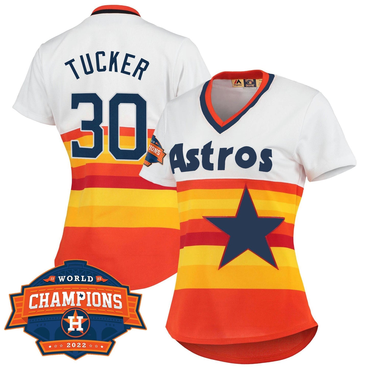 Camisa MLB Houston 2022 Champions Limited Branca Home Cooperstown Collection Player Jersey