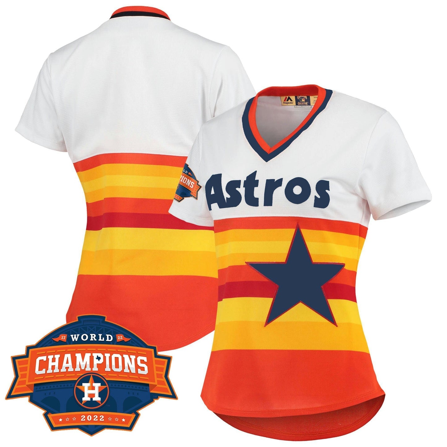 Camisa MLB Houston 2022 Champions Limited Branca Home Cooperstown Collection Player Jersey
