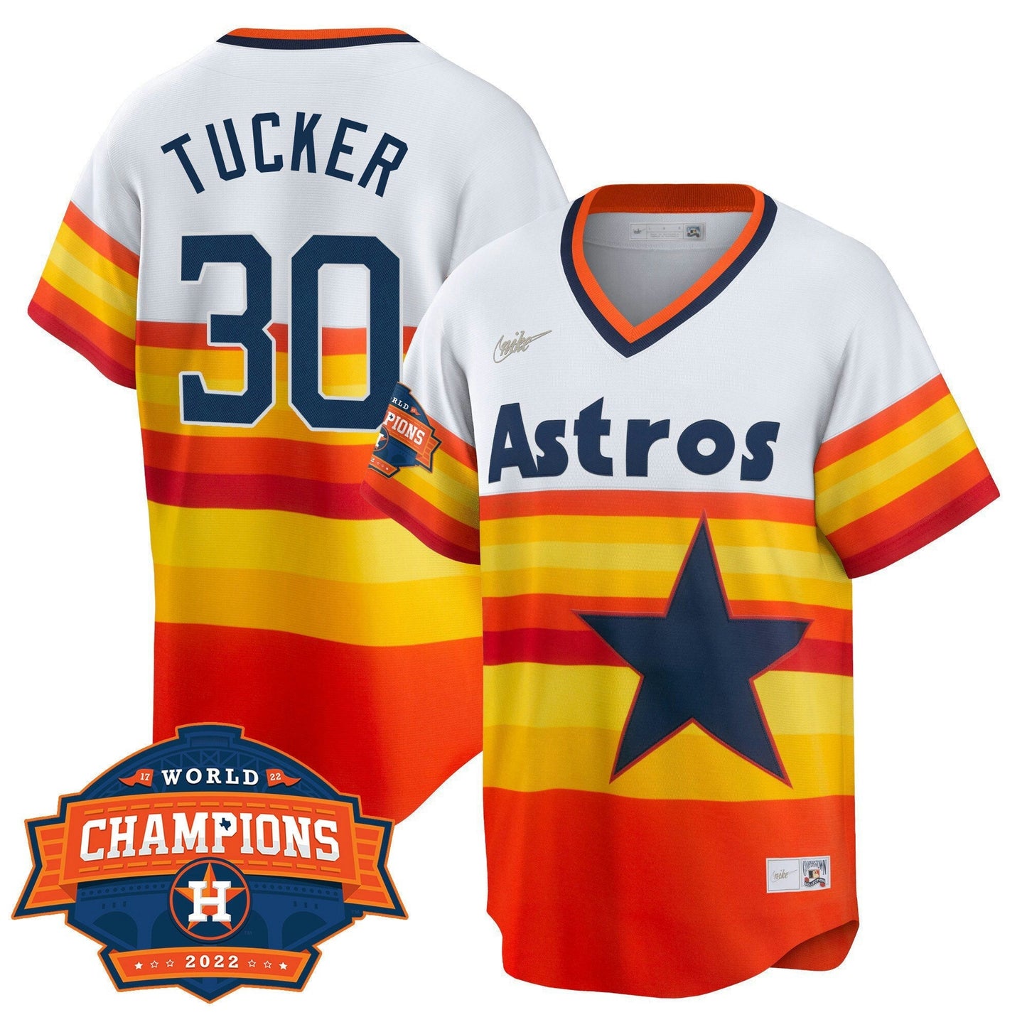 Camisa MLB Houston 2022 Champions Limited Branca Home Cooperstown Collection Player Jersey