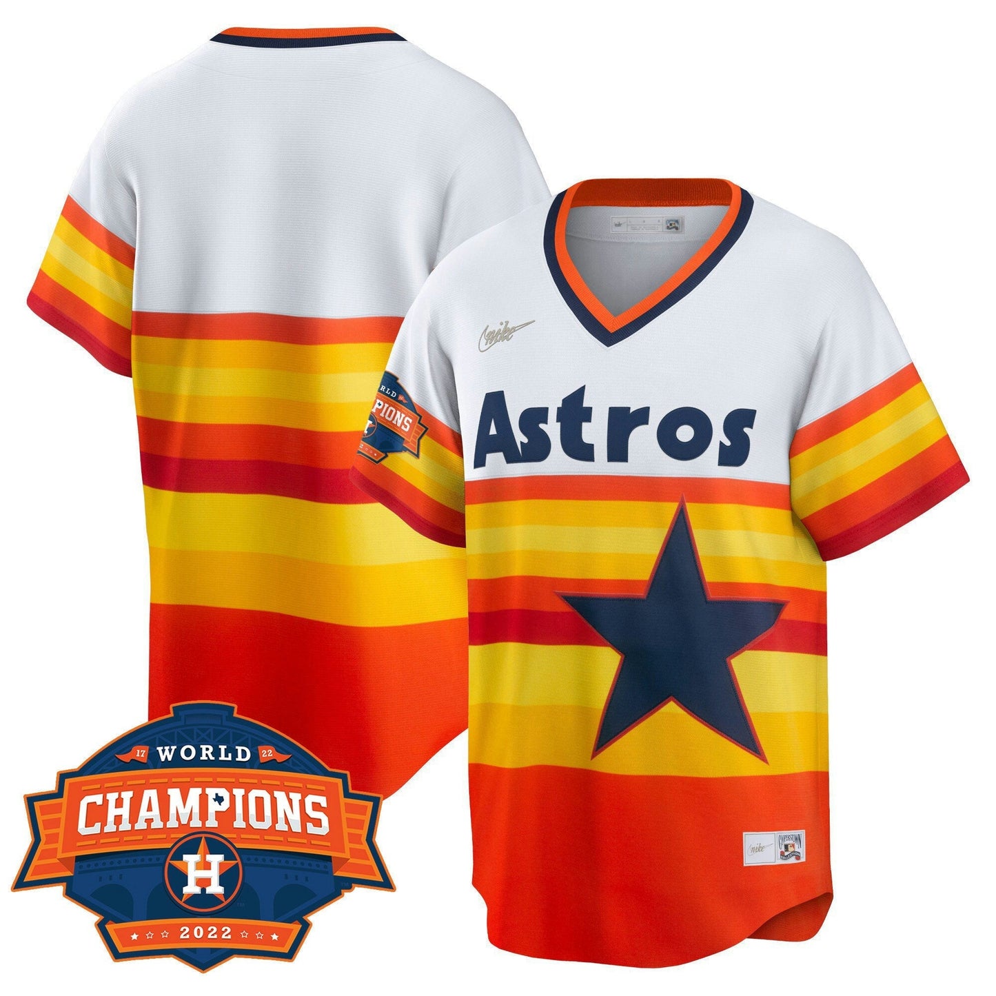 Camisa MLB Houston 2022 Champions Limited Branca Home Cooperstown Collection Player Jersey