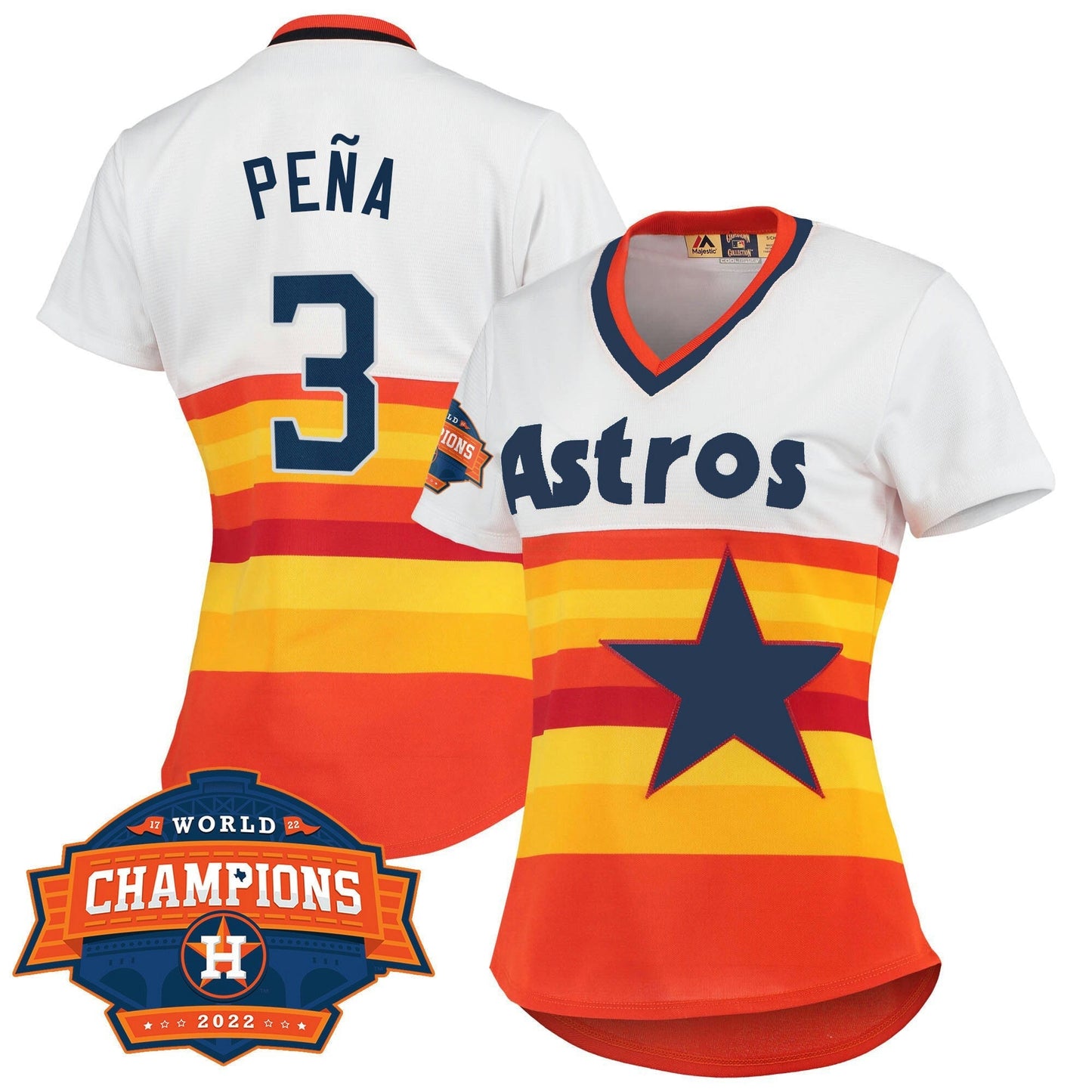 Camisa MLB Houston 2022 Champions Limited Branca Home Cooperstown Collection Player Jersey
