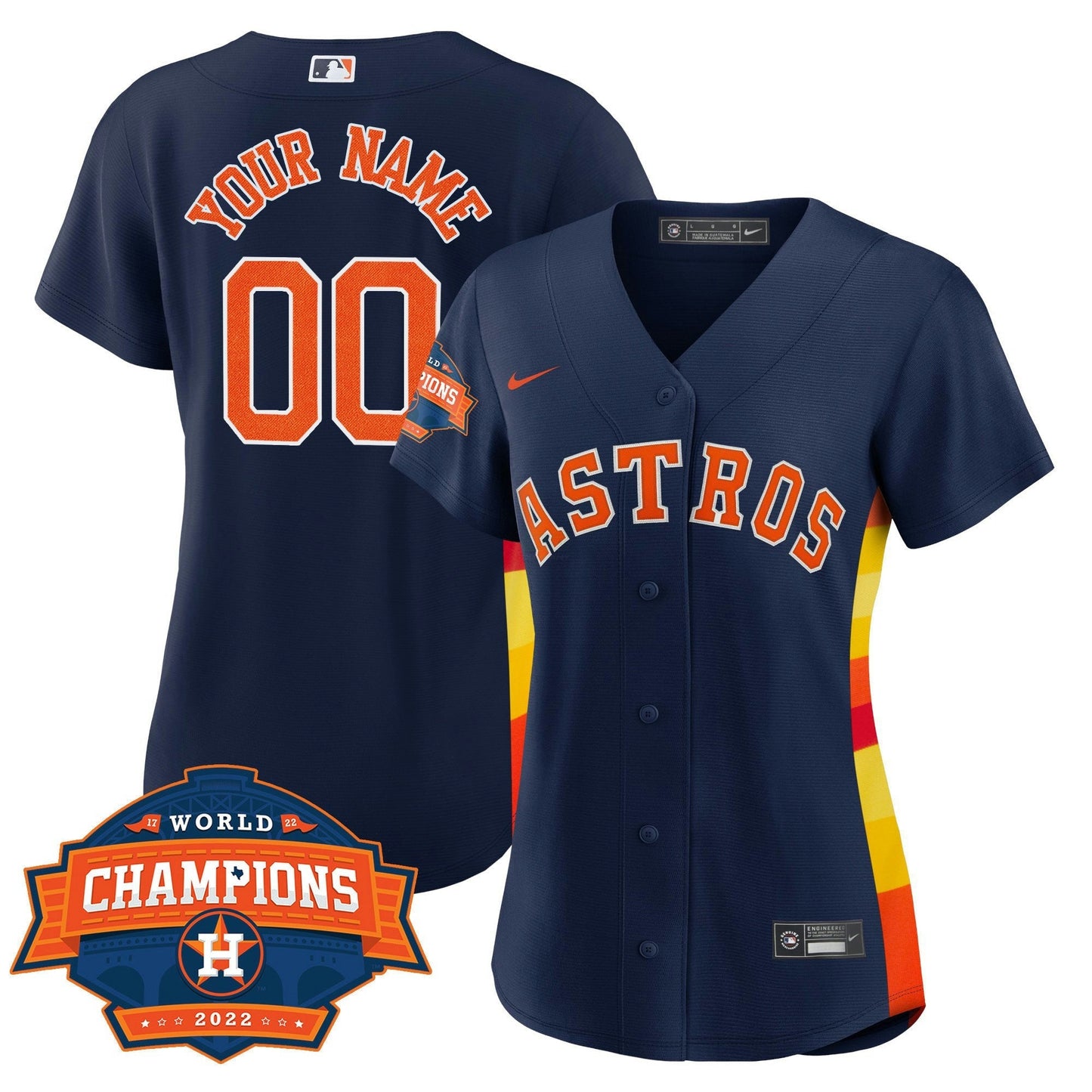 Camisa MLB Houston 2022 Champions Limited Custom Name And Number Jersey