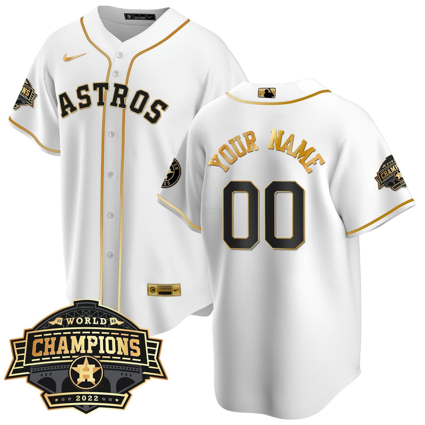 Camisa MLB Houston 2022 Champions Limited Custom Name And Number Jersey