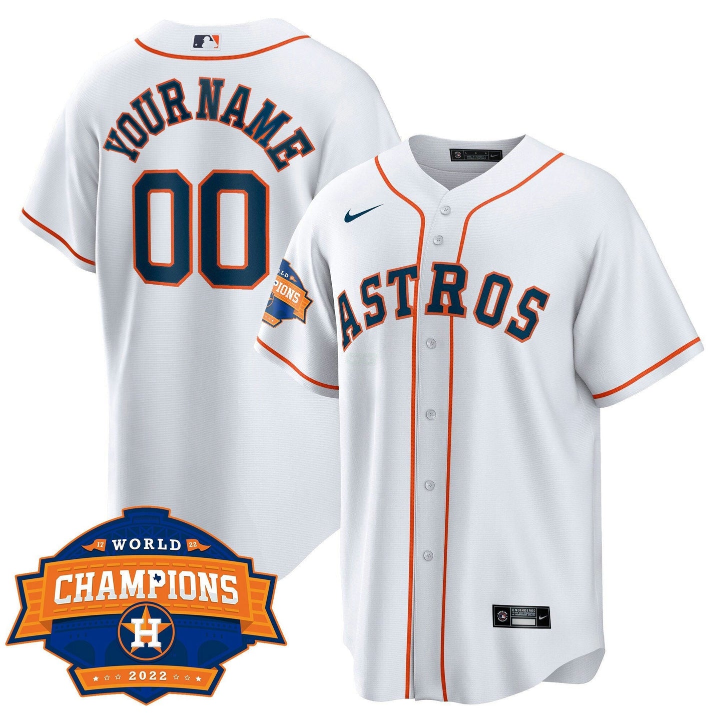 Camisa MLB Houston 2022 Champions Limited Custom Name And Number Jersey