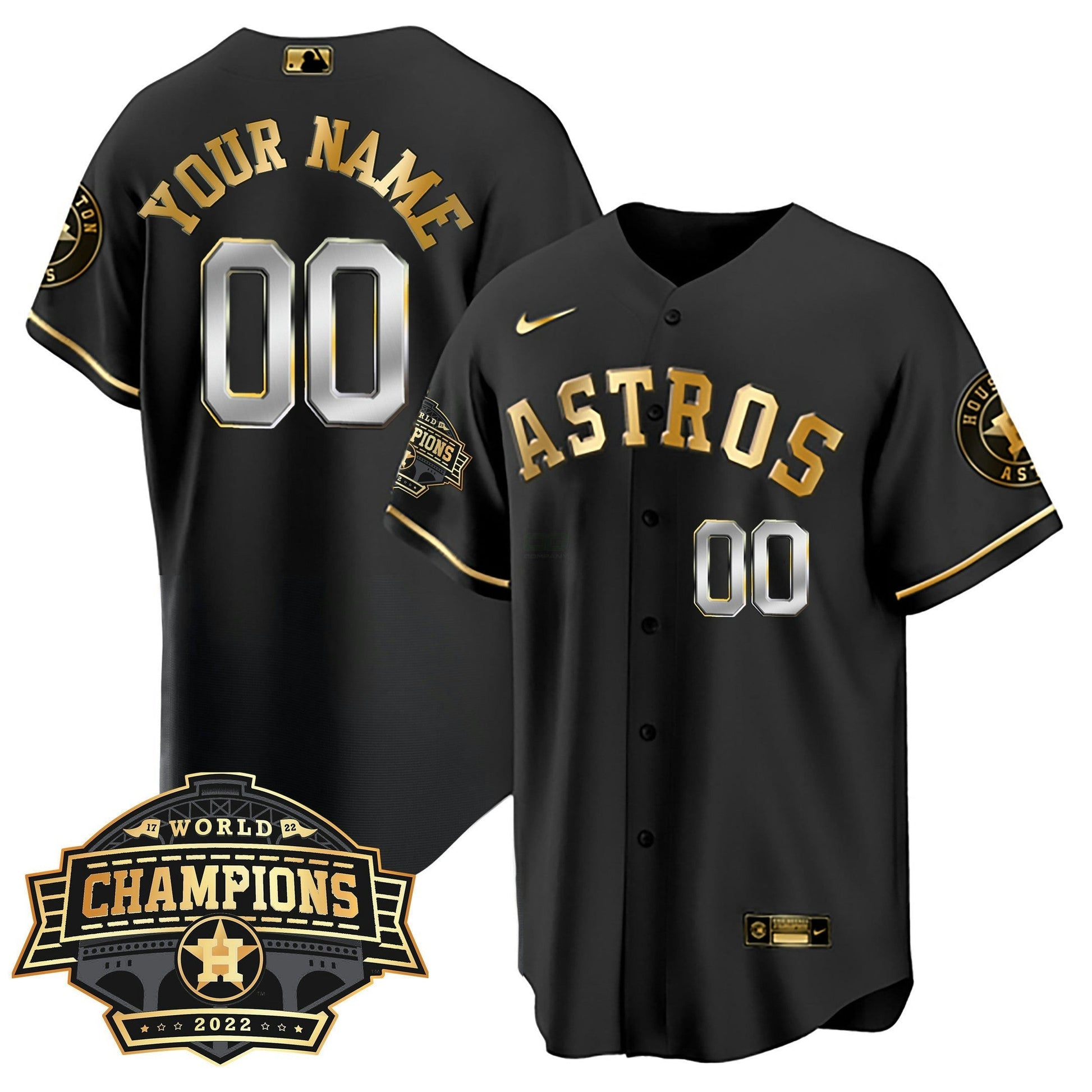 Camisa MLB Houston 2022 Champions Limited Custom Name And Number Jersey