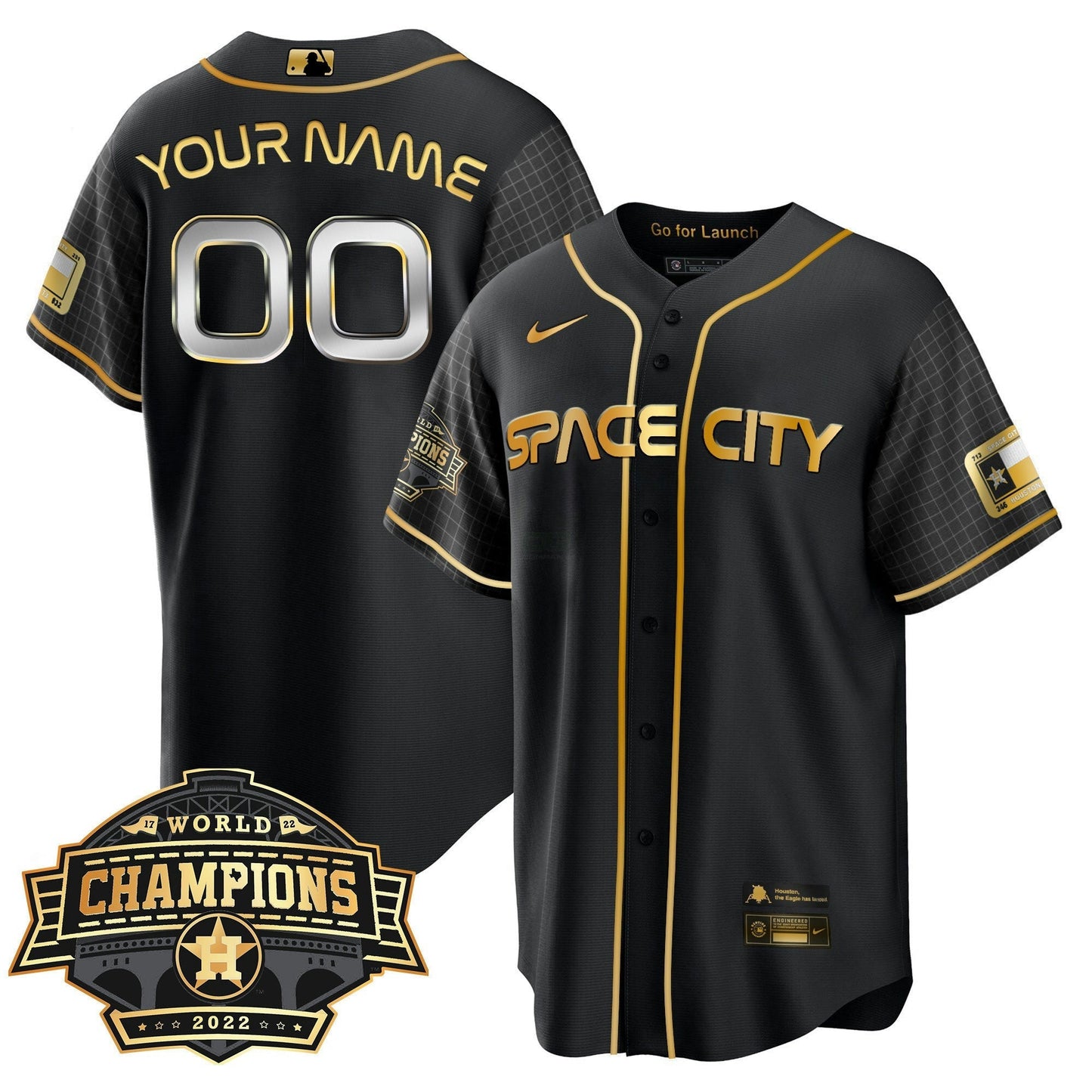 Camisa MLB Houston 2022 Champions Limited Custom Name And Number Jersey