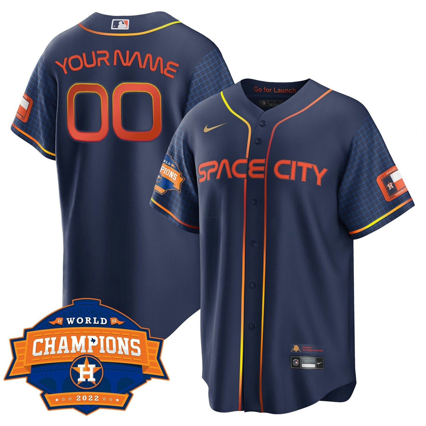 Camisa MLB Houston 2022 Champions Limited Custom Name And Number Jersey
