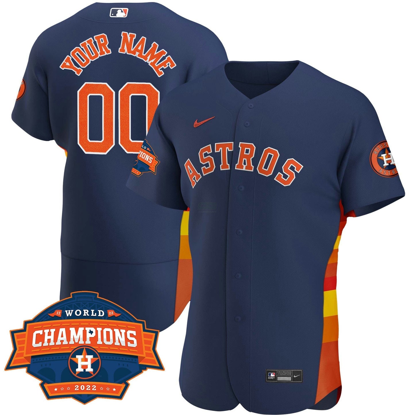 Camisa MLB Houston 2022 Champions Limited Custom Name And Number Jersey