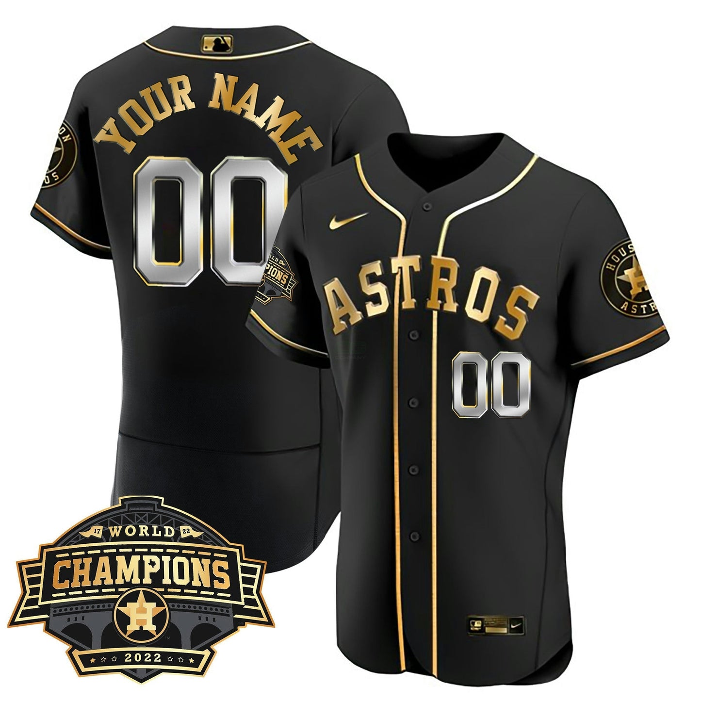 Camisa MLB Houston 2022 Champions Limited Custom Name And Number Jersey