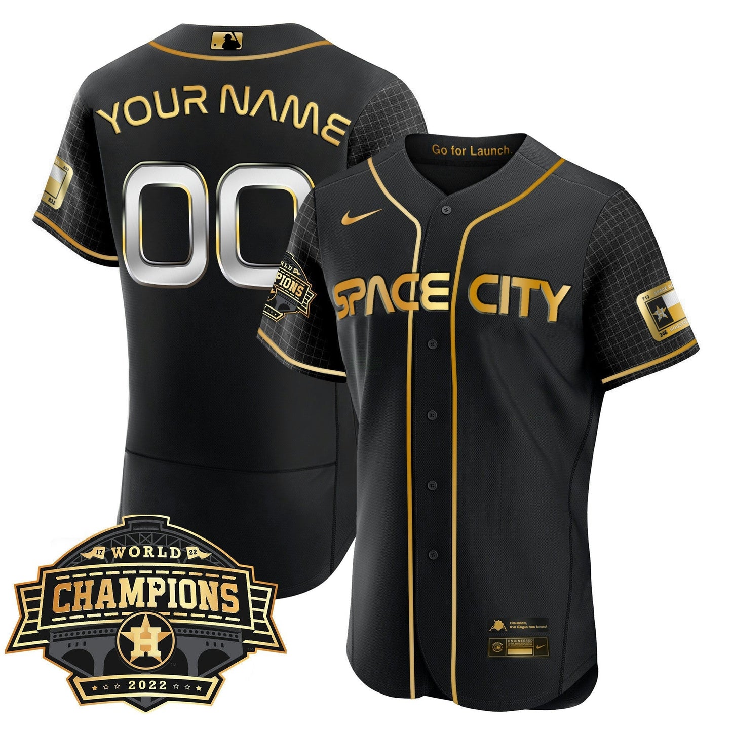 Camisa MLB Houston 2022 Champions Limited Custom Name And Number Jersey