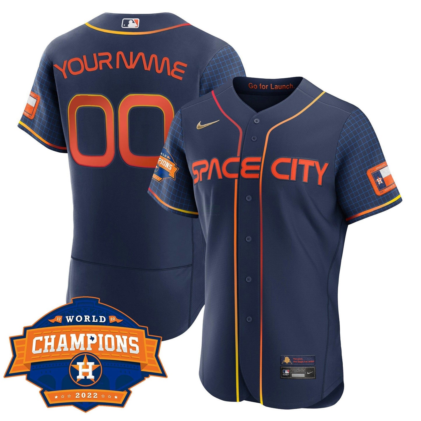Camisa MLB Houston 2022 Champions Limited Custom Name And Number Jersey