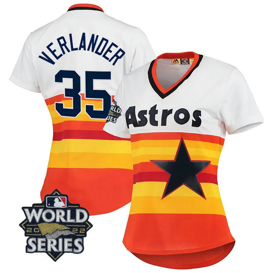 Camisa MLB Houston 2022 World Series Branca Home Cooperstown Collection Player Jersey