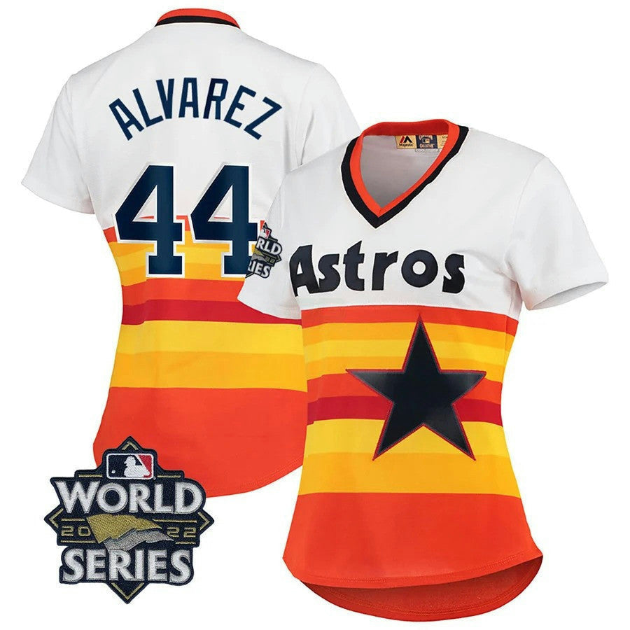 Camisa MLB Houston 2022 World Series Branca Home Cooperstown Collection Player Jersey