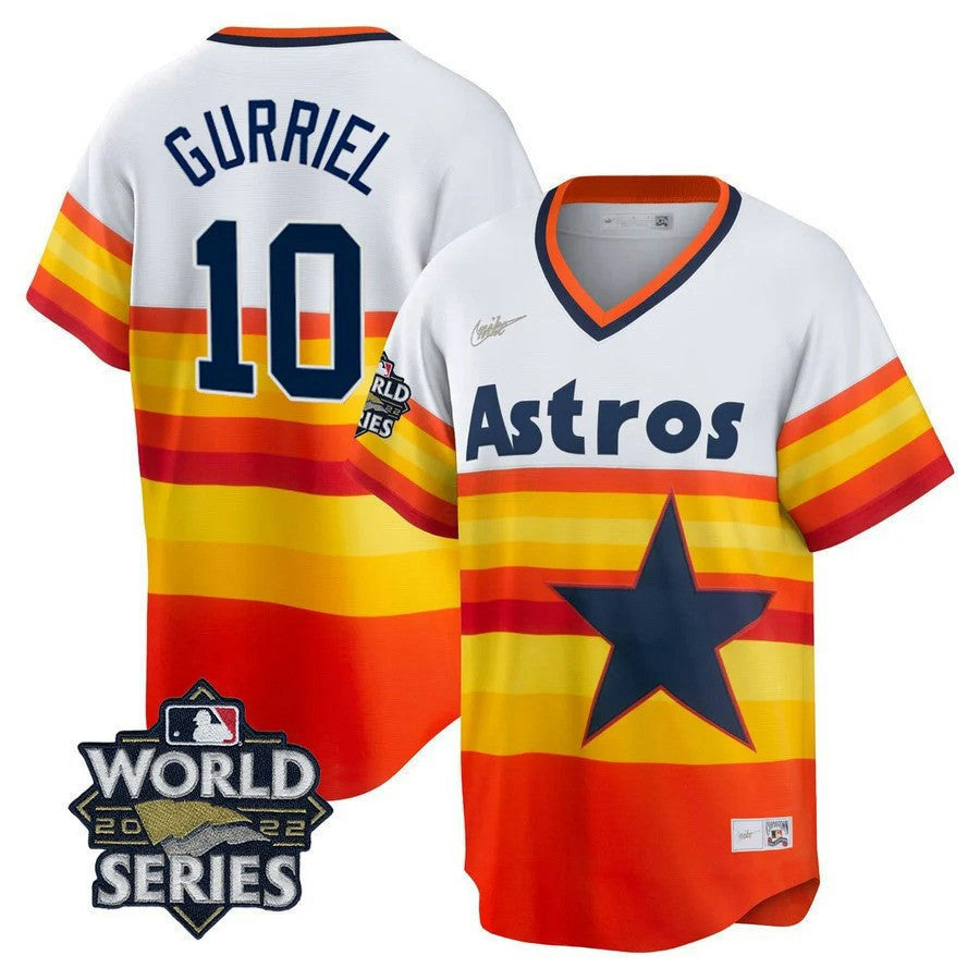 Camisa MLB Houston 2022 World Series Branca Home Cooperstown Collection Player Jersey
