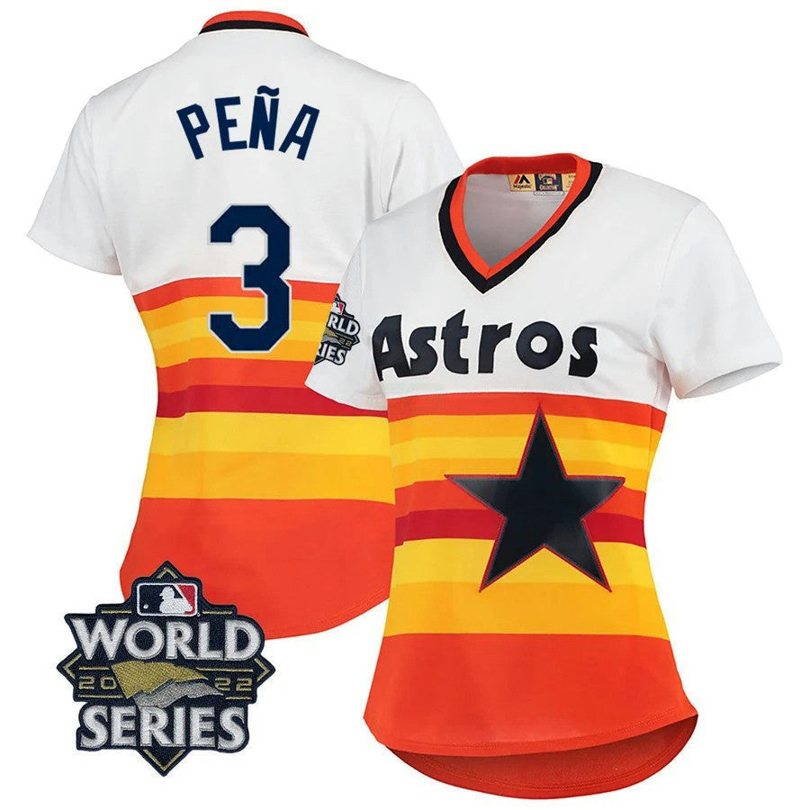 Camisa MLB Houston 2022 World Series Branca Home Cooperstown Collection Player Jersey