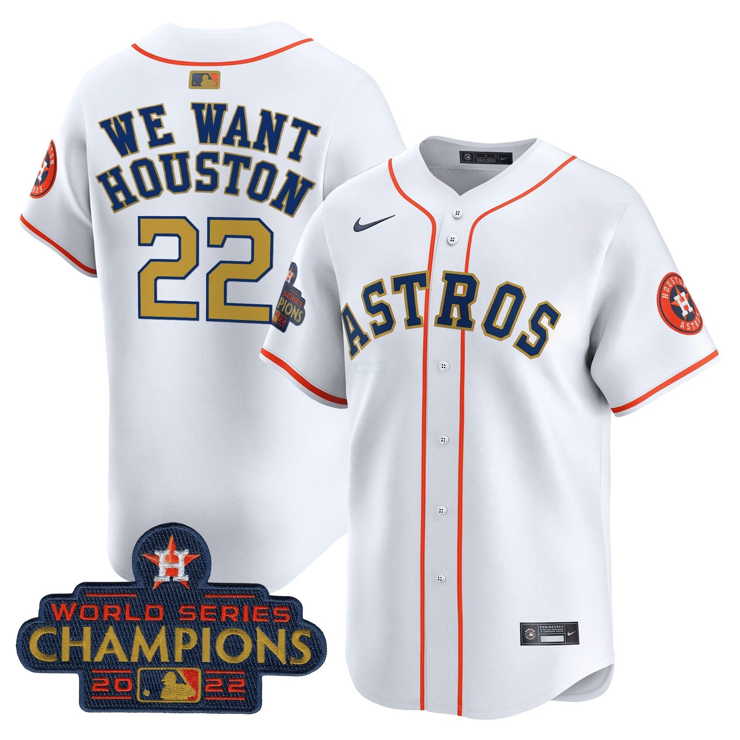Camisa MLB Houston 2022 World Series Champions Vapor Premier Limited Jersey