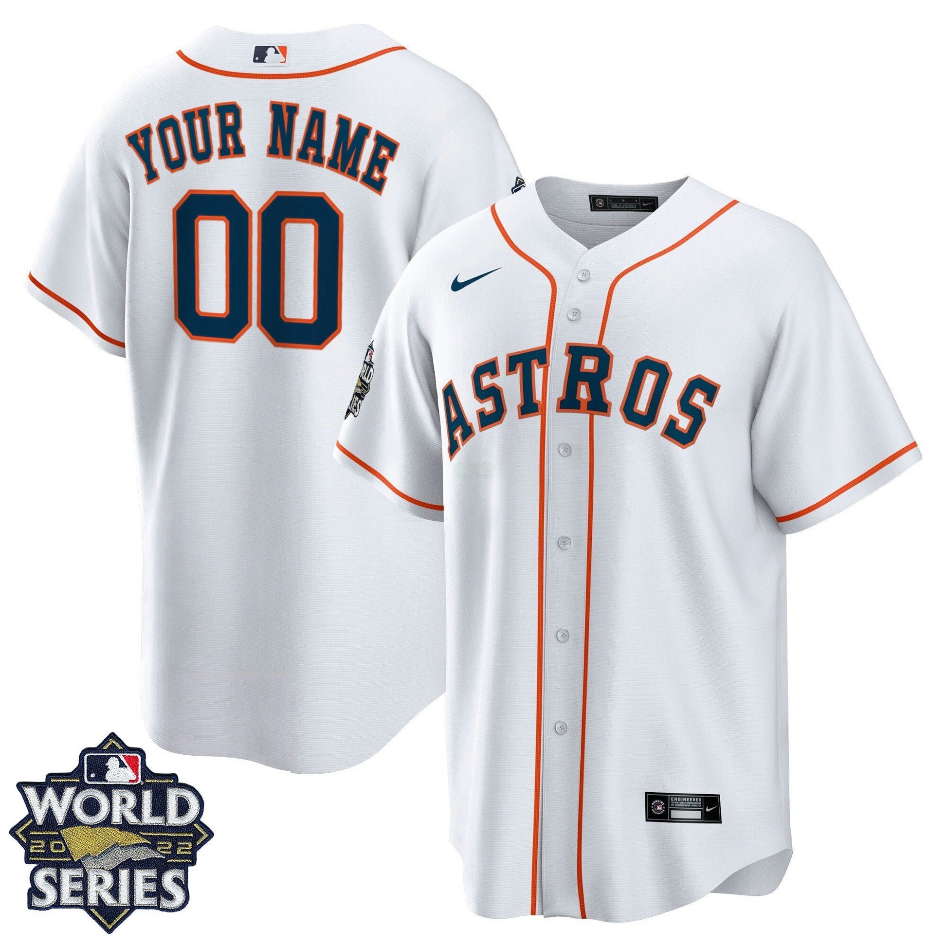 Camisa MLB Houston 2022 World Series Custom Name And Number Home Player Jersey – Branca