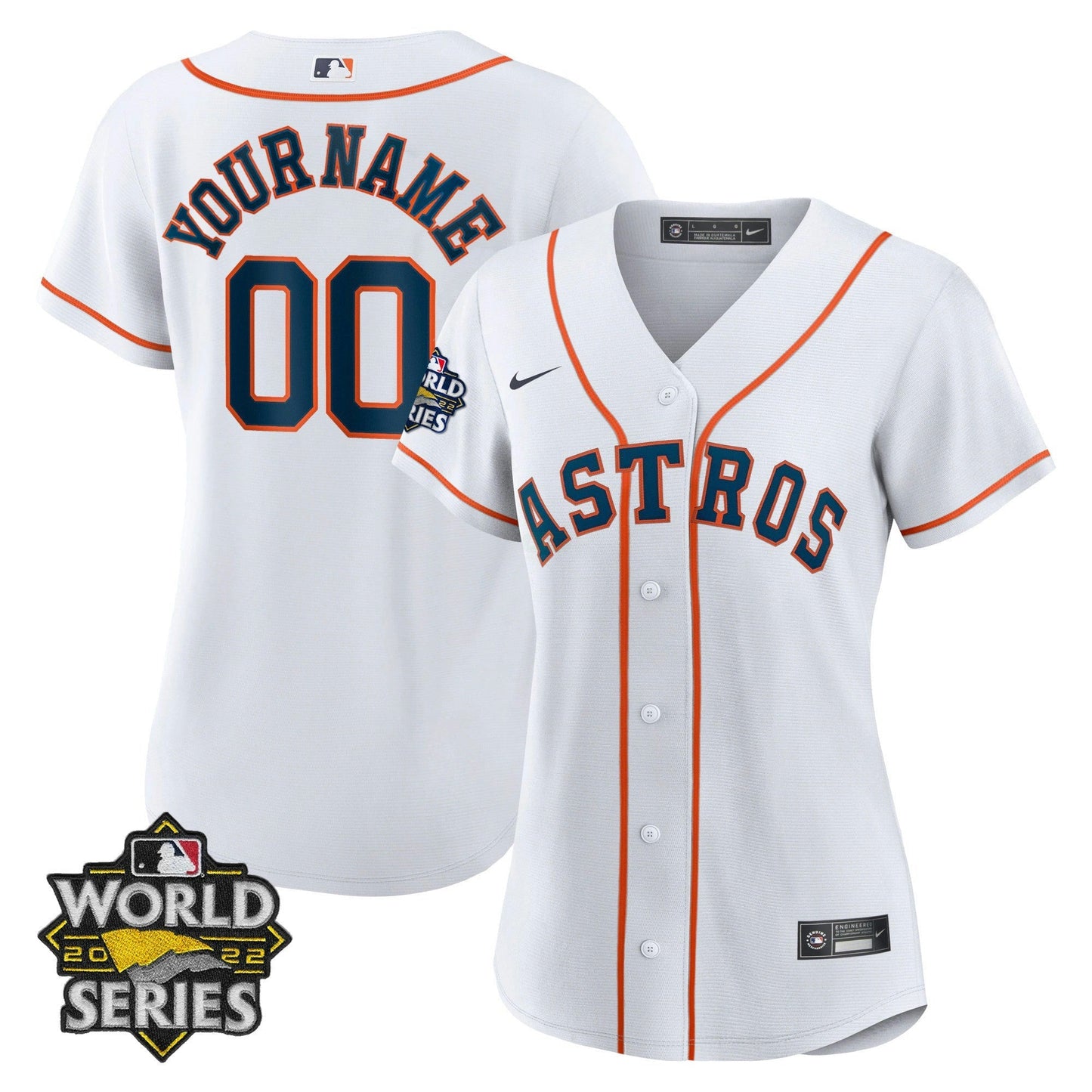 Camisa MLB Houston 2022 World Series Custom Name And Number Jersey