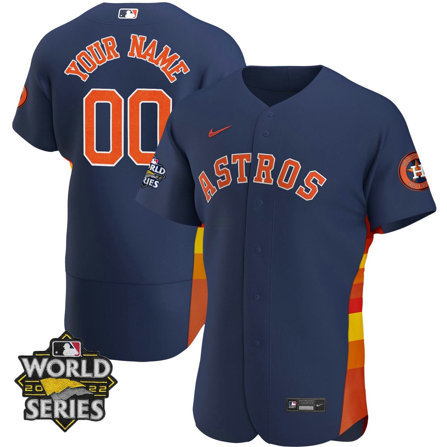 Camisa MLB Houston 2022 World Series Custom Name And Number Jersey