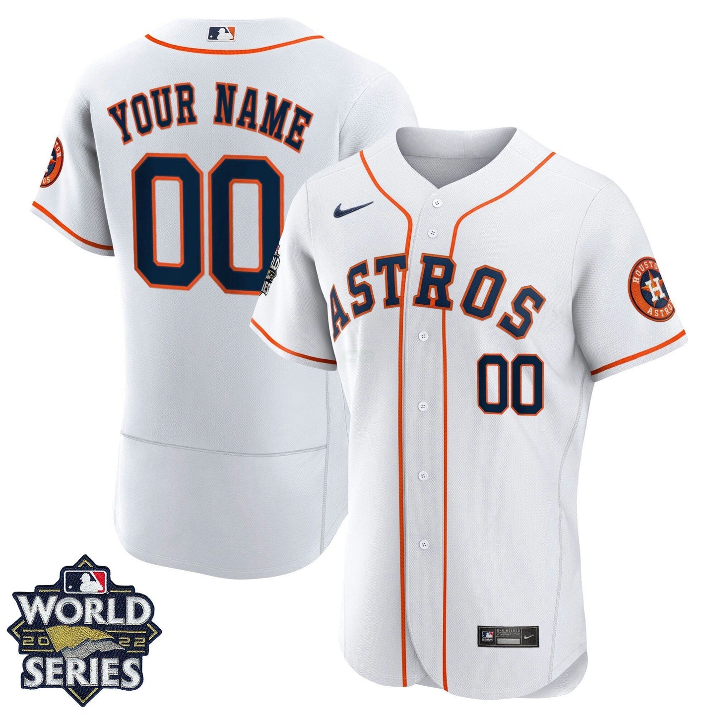 Camisa MLB Houston 2022 World Series Custom Name And Number Jersey