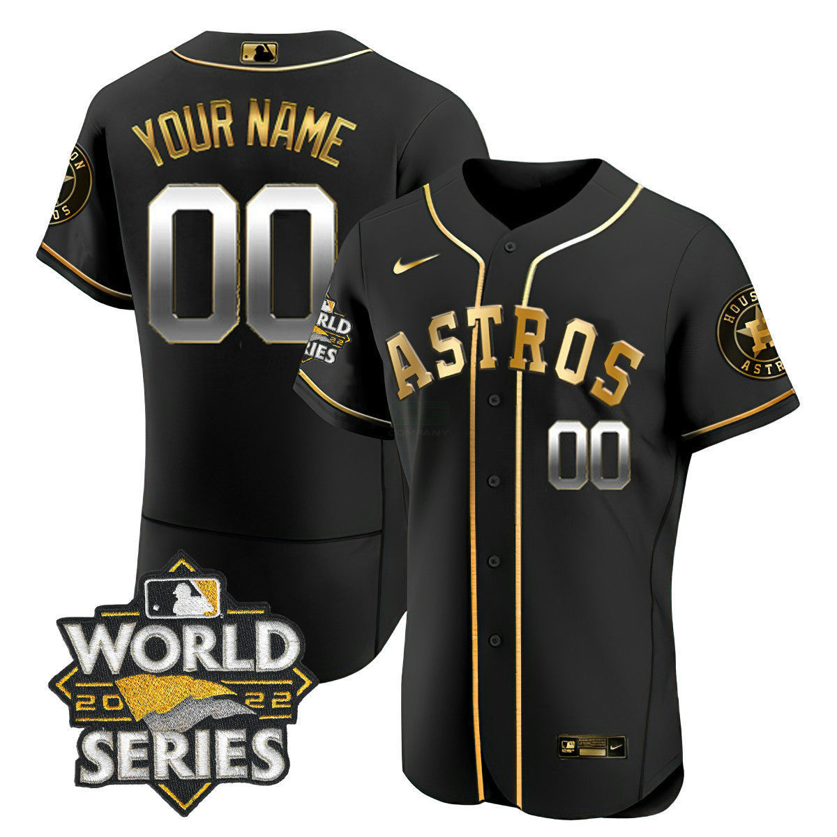 Camisa MLB Houston 2022 World Series Custom Name And Number Jersey