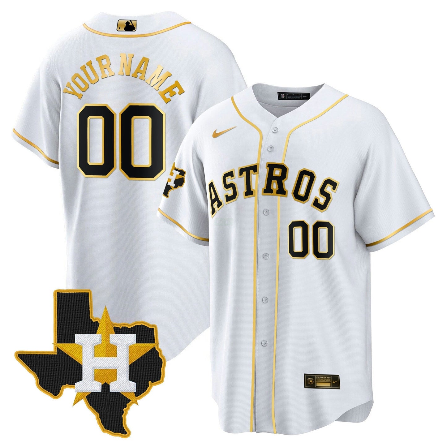 Camisa MLB Houston 2024 Dourada Jersey – Texas Patch