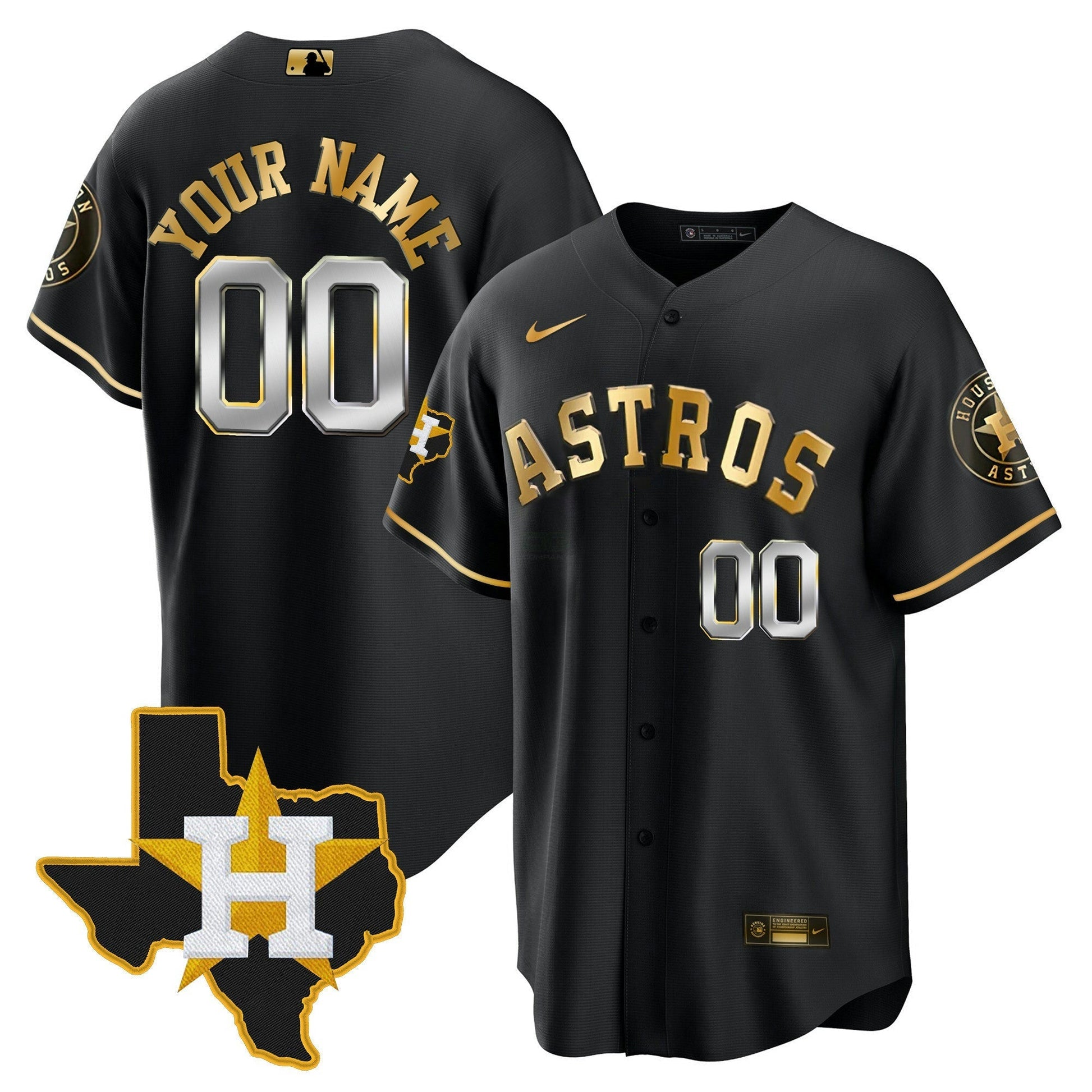 Camisa MLB Houston 2024 Dourada Jersey – Texas Patch