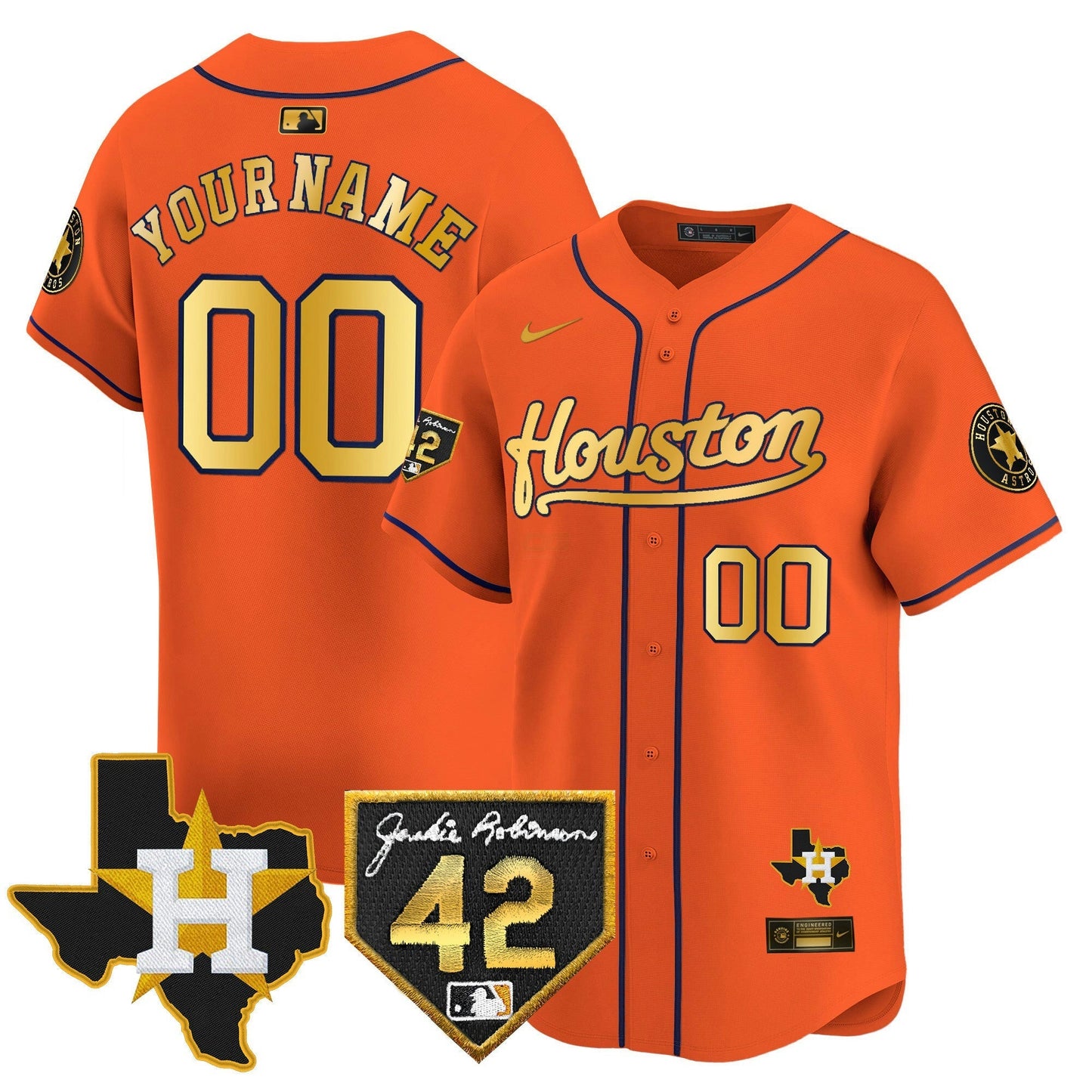 Camisa MLB Houston 2024 Jackie Robinson Patch Vapor Premier Limited Jersey