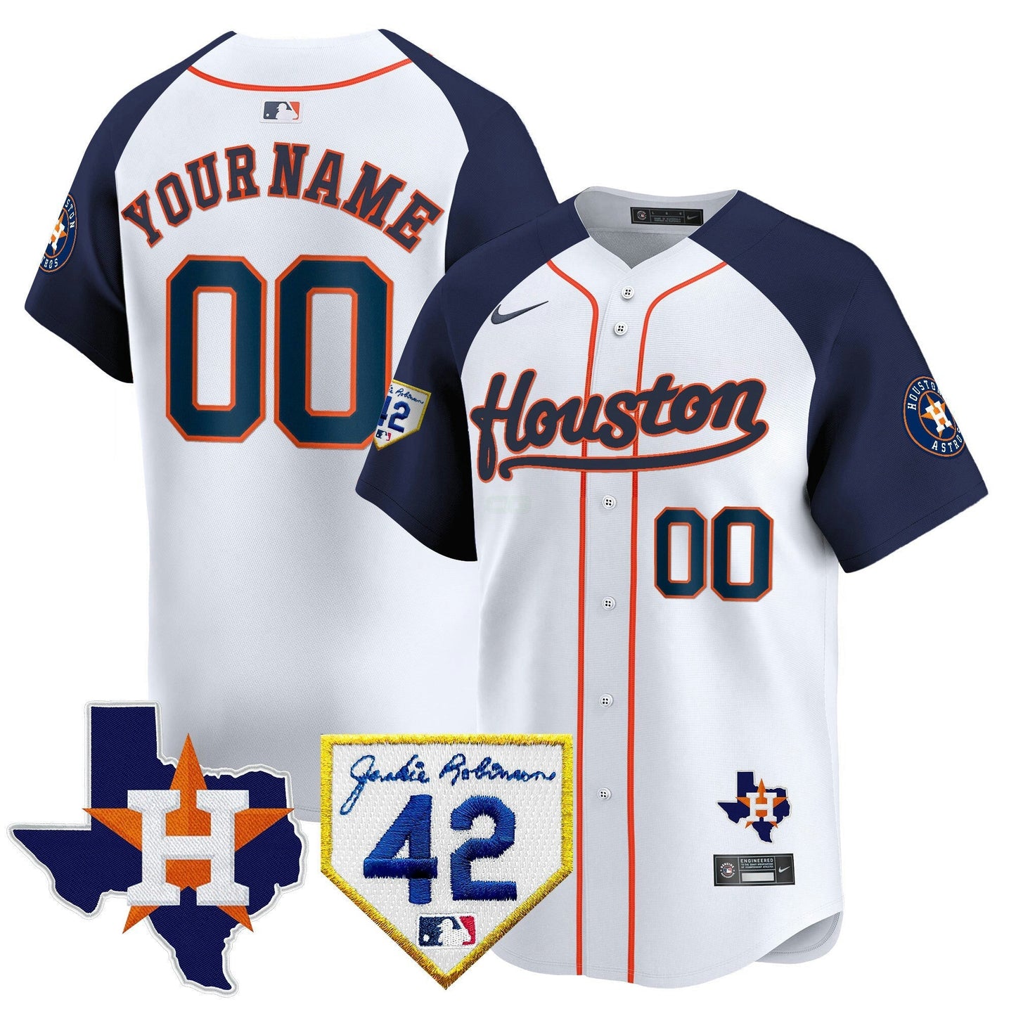 Camisa MLB Houston 2024 Jackie Robinson Patch Vapor Premier Limited Jersey