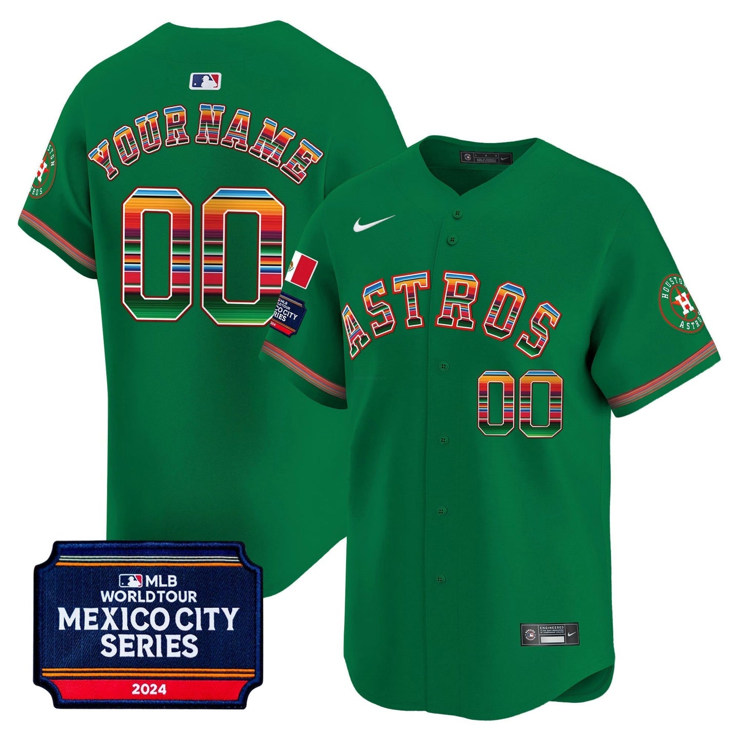 Camisa MLB Houston 2024 Mexico City Series Patch Vapor Premier Limited Jersey