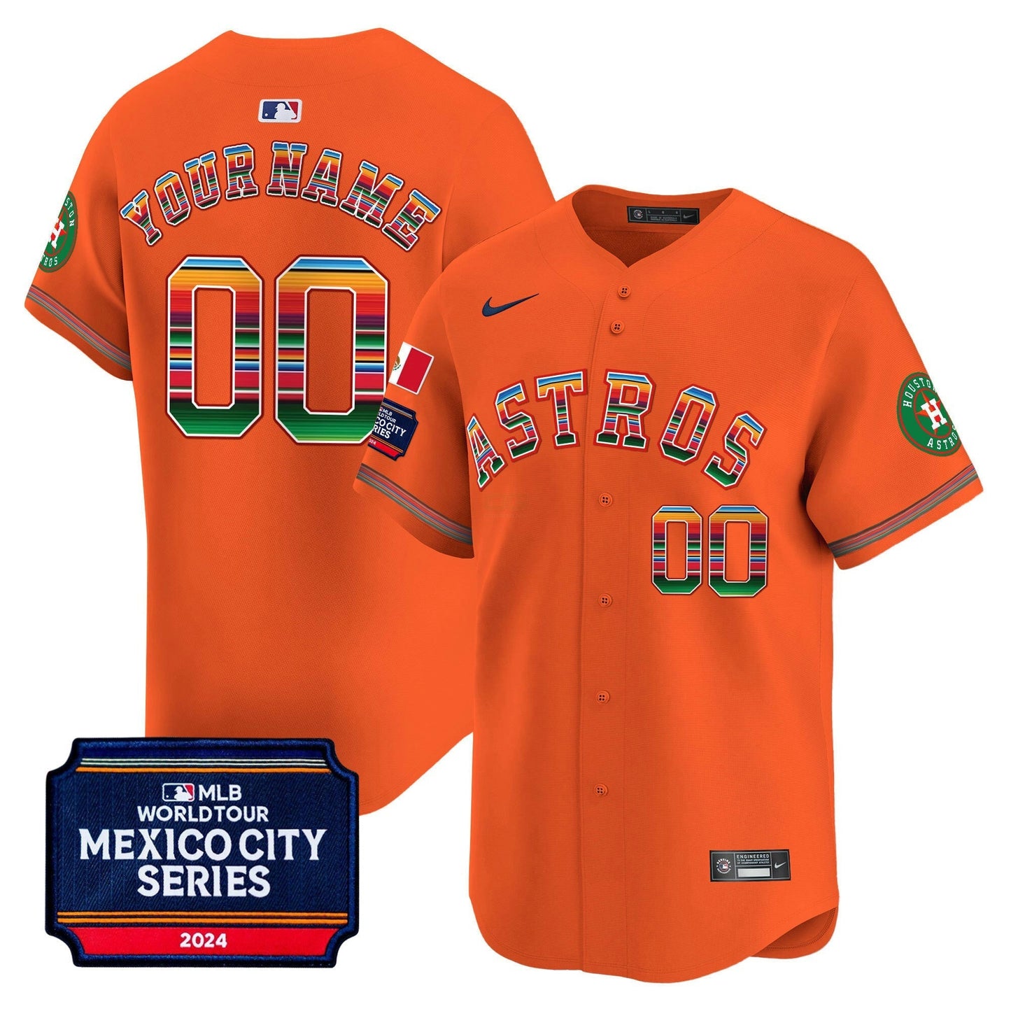 Camisa MLB Houston 2024 Mexico City Series Patch Vapor Premier Limited Jersey
