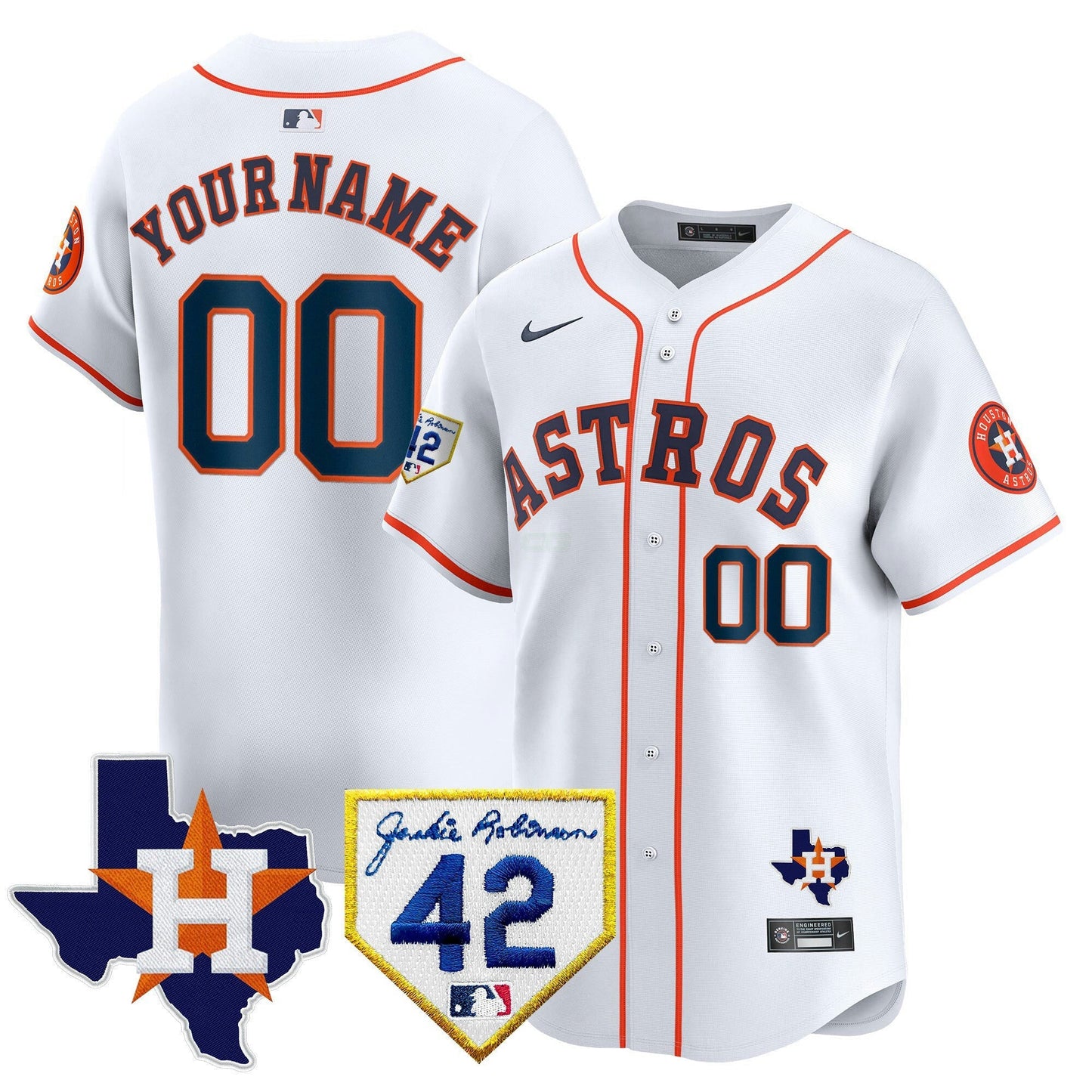 Camisa MLB Houston 2024 Robinson & Texas Patch Vapor Premier Limited Jersey