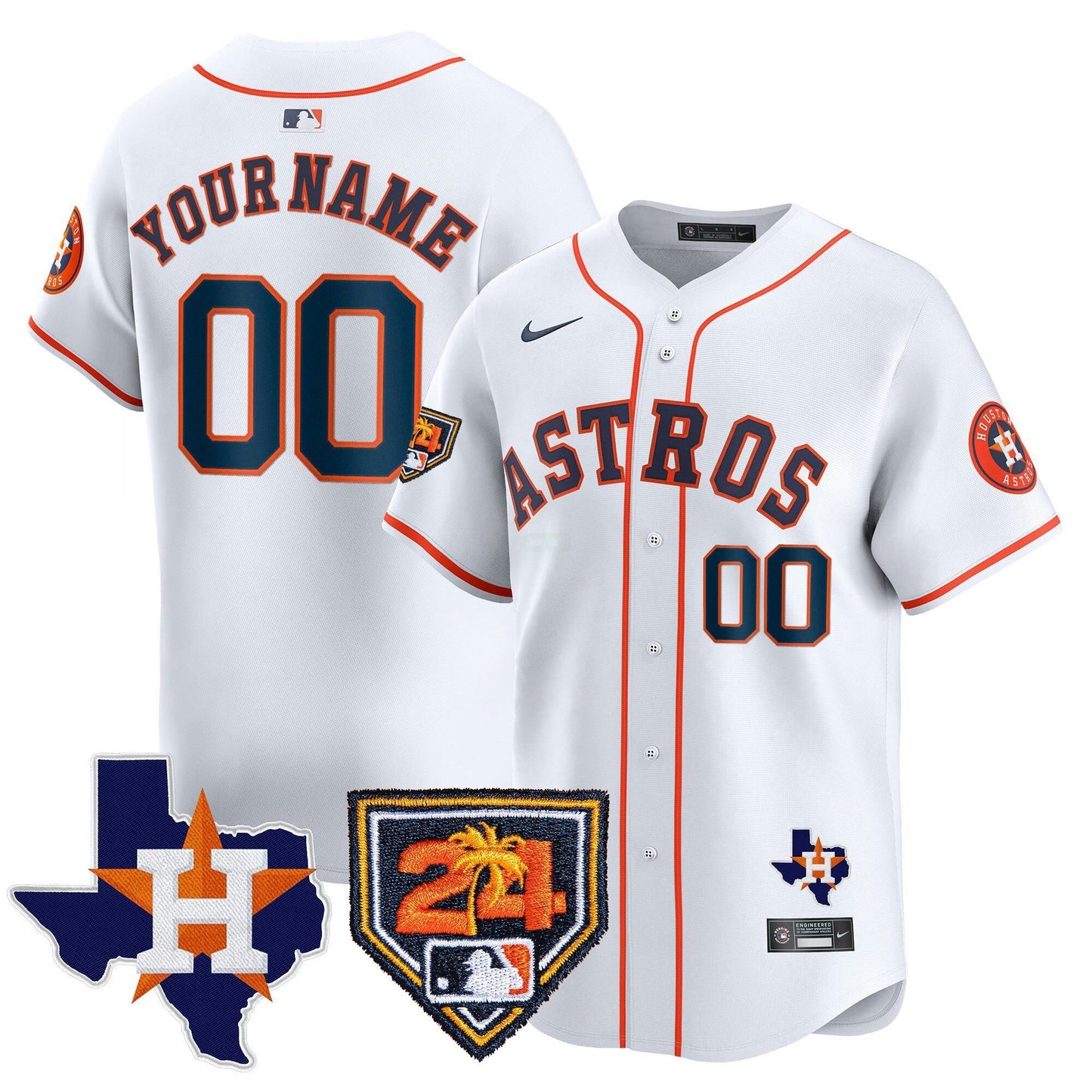Camisa MLB Houston 2024 Spring Training & Texas Patch Vapor Premier Limited Jersey