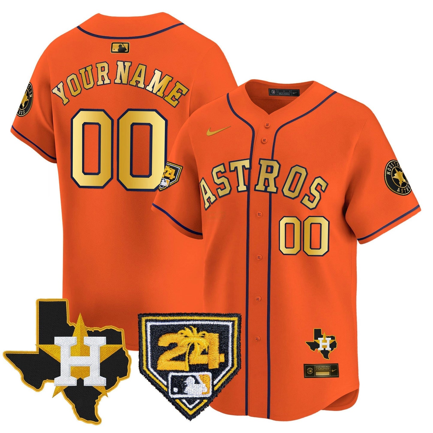 Camisa MLB Houston 2024 Spring Training & Texas Patch Vapor Premier Limited Jersey