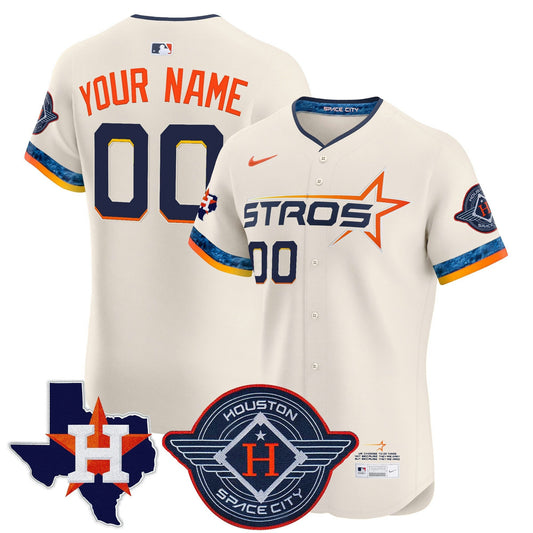 Camisa MLB Houston 2025 City Connect Texas Patch Vapor Premier Elite Jersey