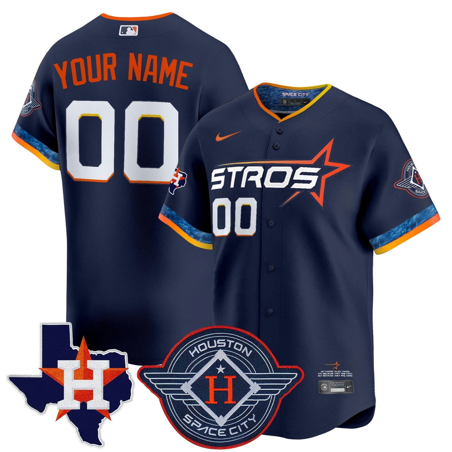 Camisa MLB Houston 2025 City Connect Texas Patch Vapor Premier Limited Jersey