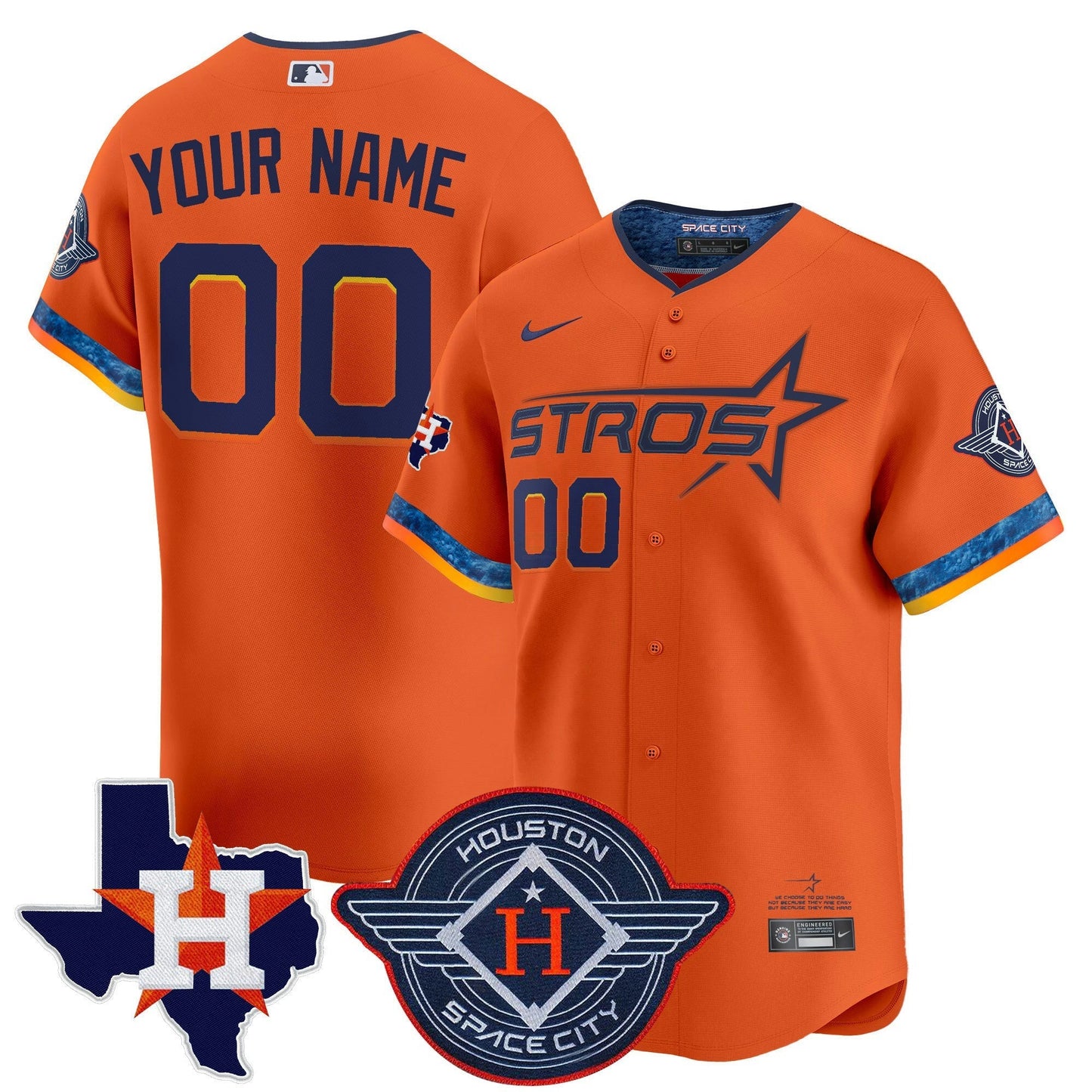 Camisa MLB Houston 2025 City Connect Texas Patch Vapor Premier Limited Jersey