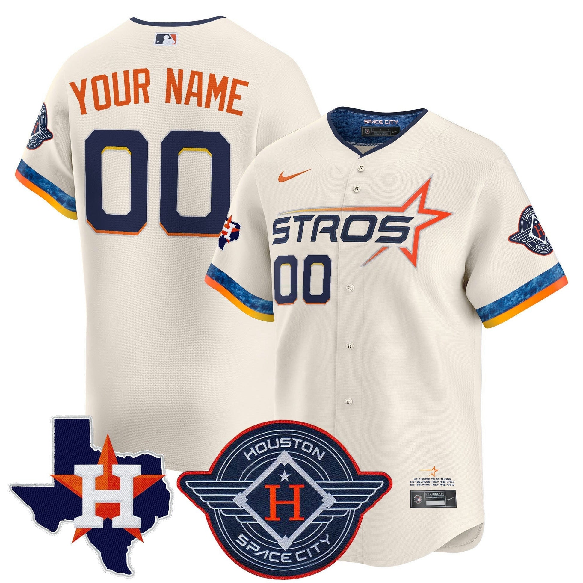 Camisa MLB Houston 2025 City Connect Texas Patch Vapor Premier Limited Jersey