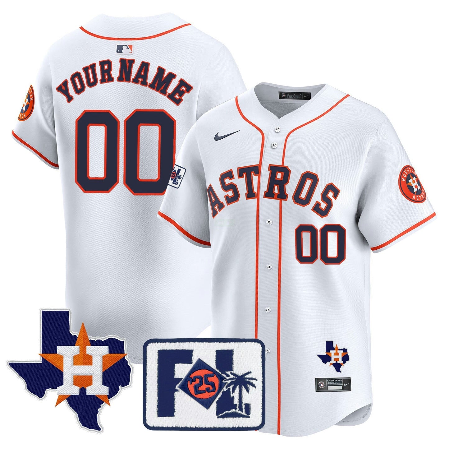 Camisa MLB Houston 2025 Spring Training & Texas Patch Vapor Premier Limited Jersey