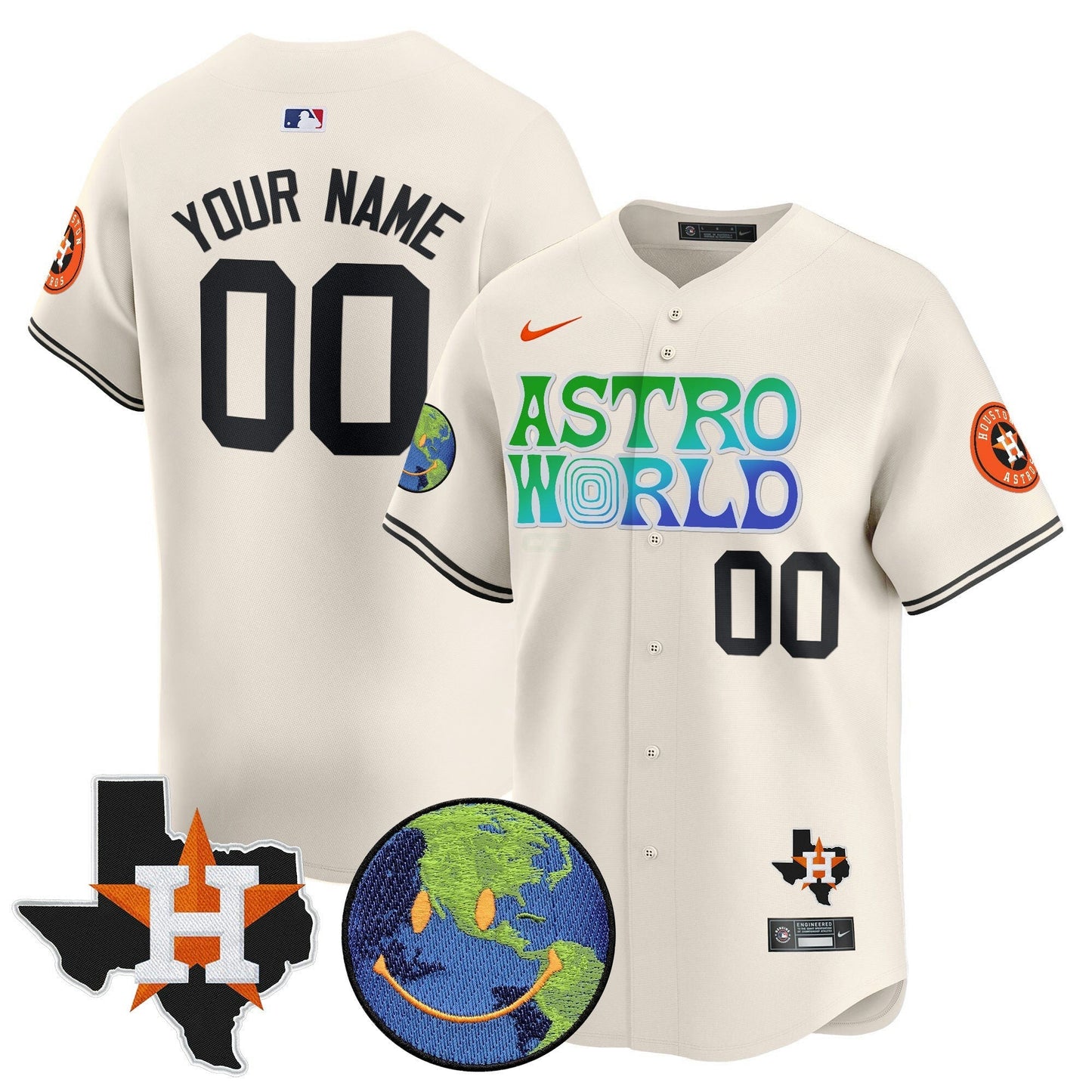 Camisa MLB Houston Cactus Jack Astro World Vapor Premier Limited Jersey